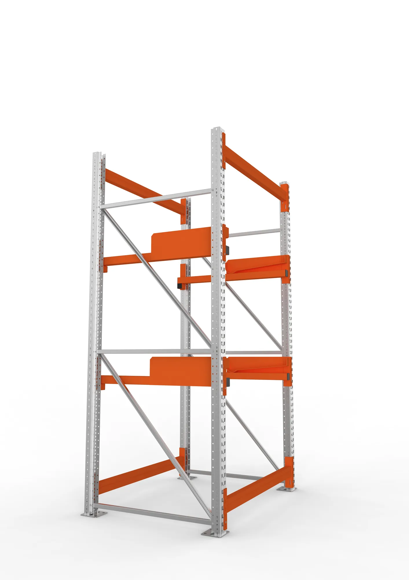 META MULTIPAL | Kabeltrommelregal | Grundregal | 2700 x 1300 x 1100 mm | Feldlast 4000 kg | 2 Ebenen | Typ 2 | verzinkt