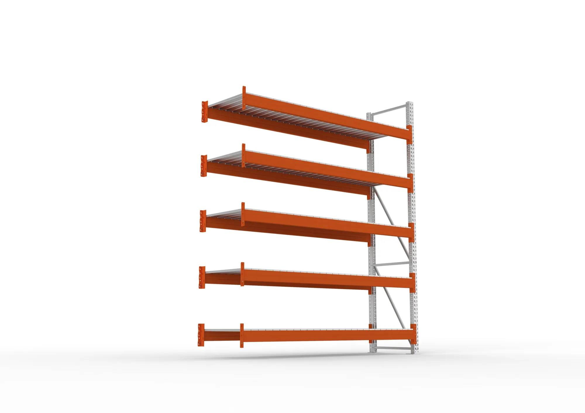 META MULTIPAL | Großfachregal | Anbauregal | 3300 x 2700 x 800 mm | Fachlast 1900 kg | 5 Ebenen | Stahlpaneele | verzinkt