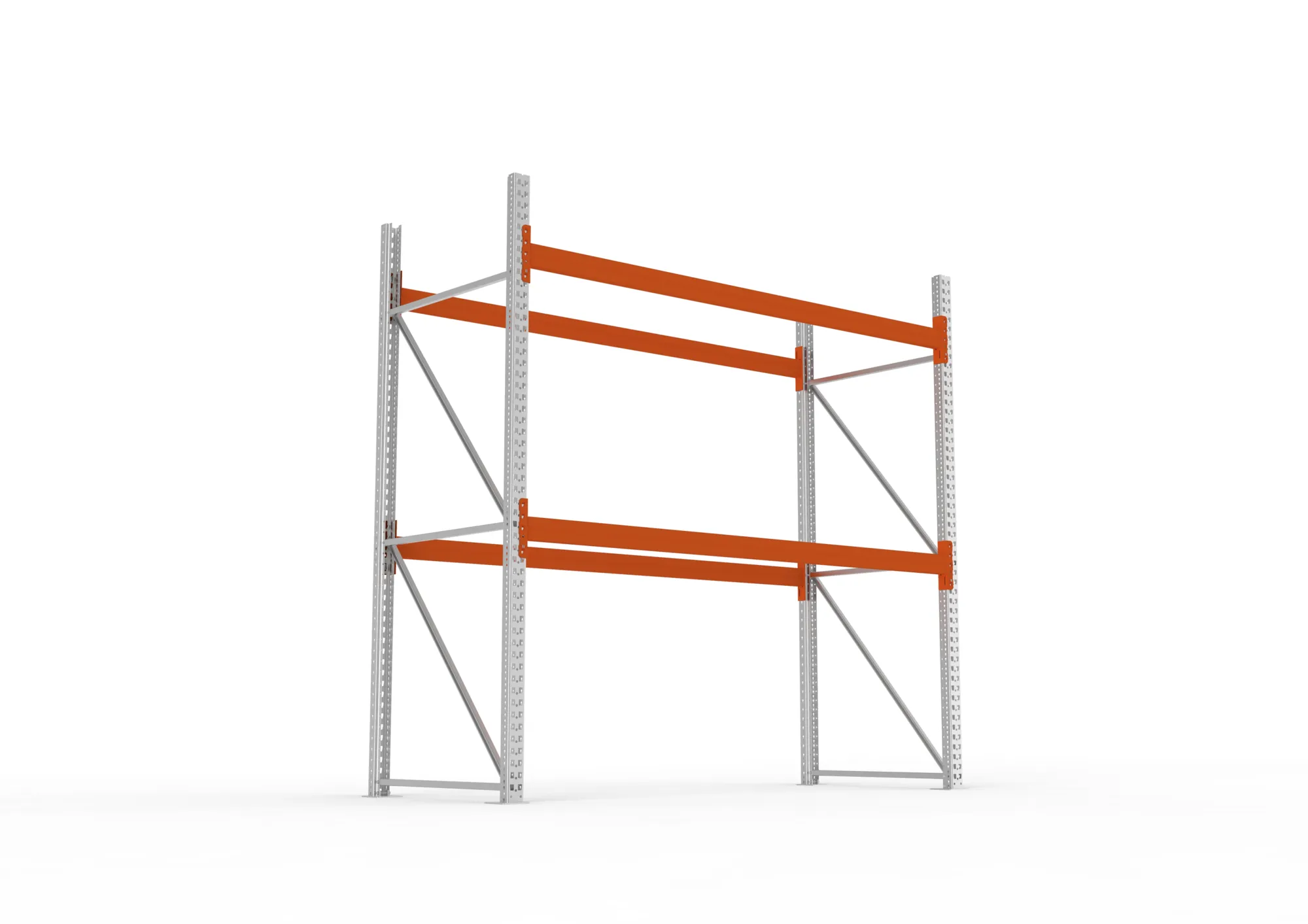META MULTIPAL | Palettenregal | Grundregal | 2700 x 2700 x 1100 mm | Fachlast 780 kg | 3 Ebenen | 9 Paletten | verzinkt