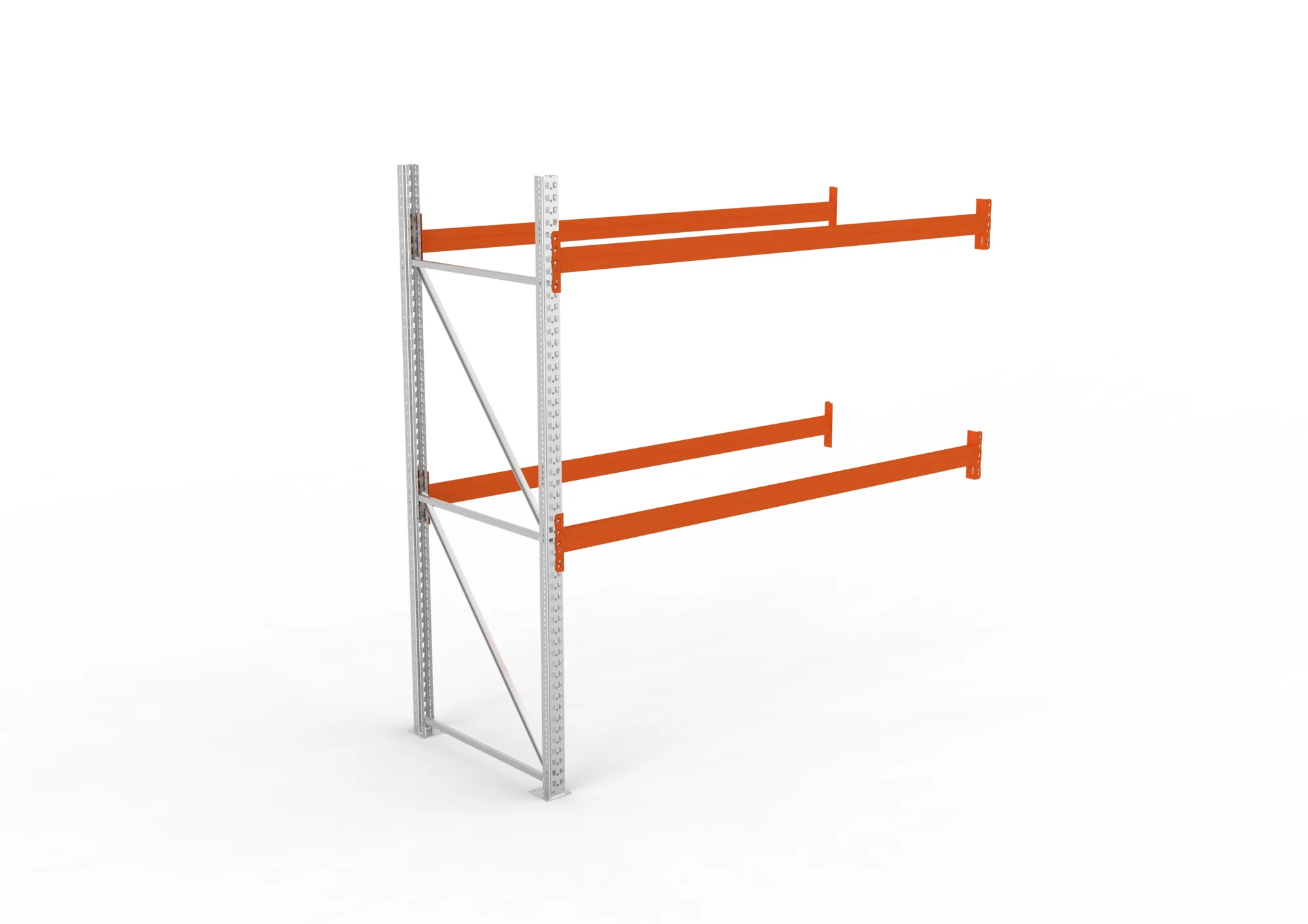 META MULTIPAL | Palettenregal | Anbauregal | 2700 x 2700 x 1100 mm | Fachlast 780 kg | 3 Ebenen | 9 Paletten | verzinkt