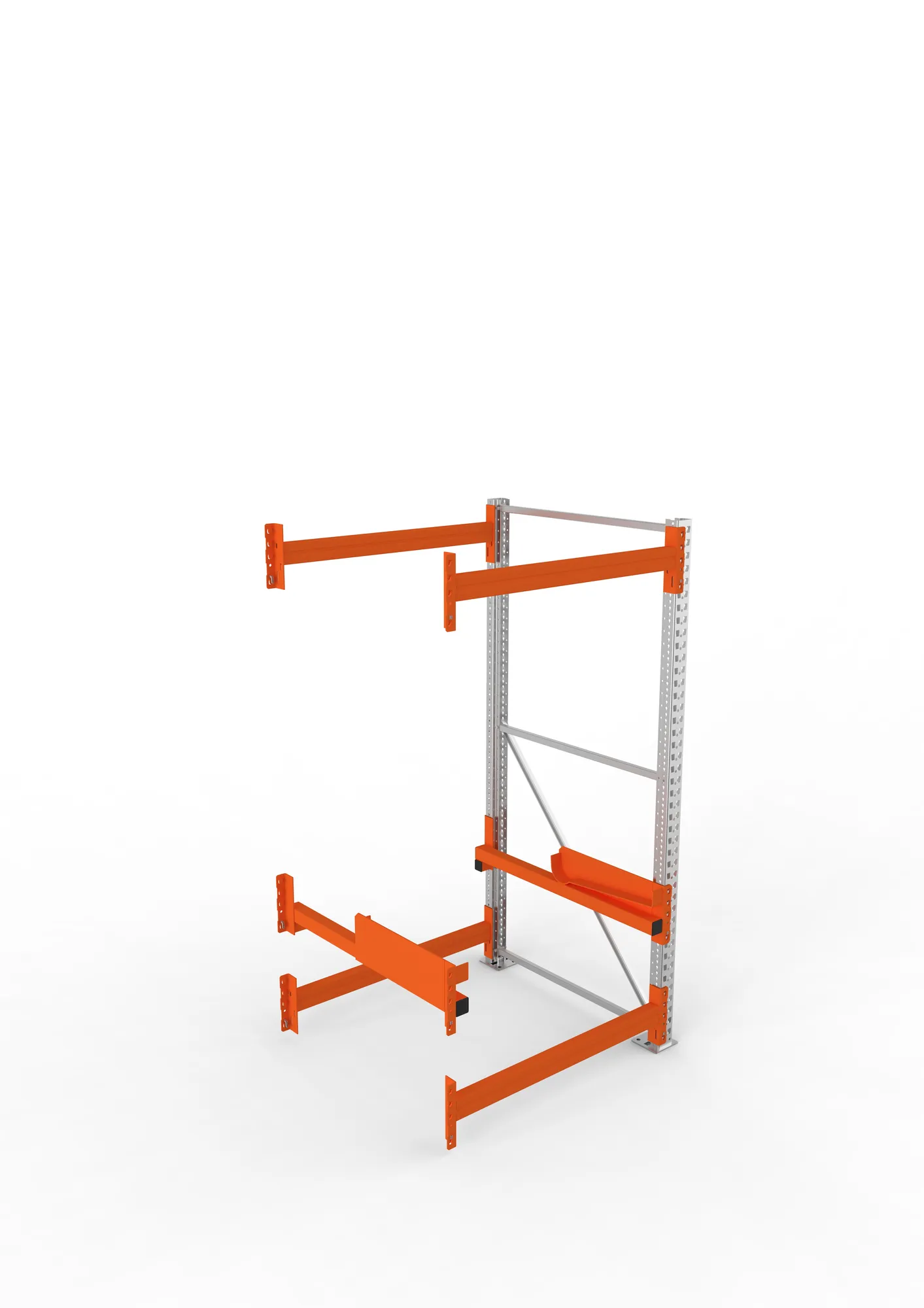 META MULTIPAL | Kabeltrommelregal | Anbauregal | 2200 x 1100 x 1100 mm | Feldlast 4000 kg | 2 Ebenen | Typ 2 | verzinkt