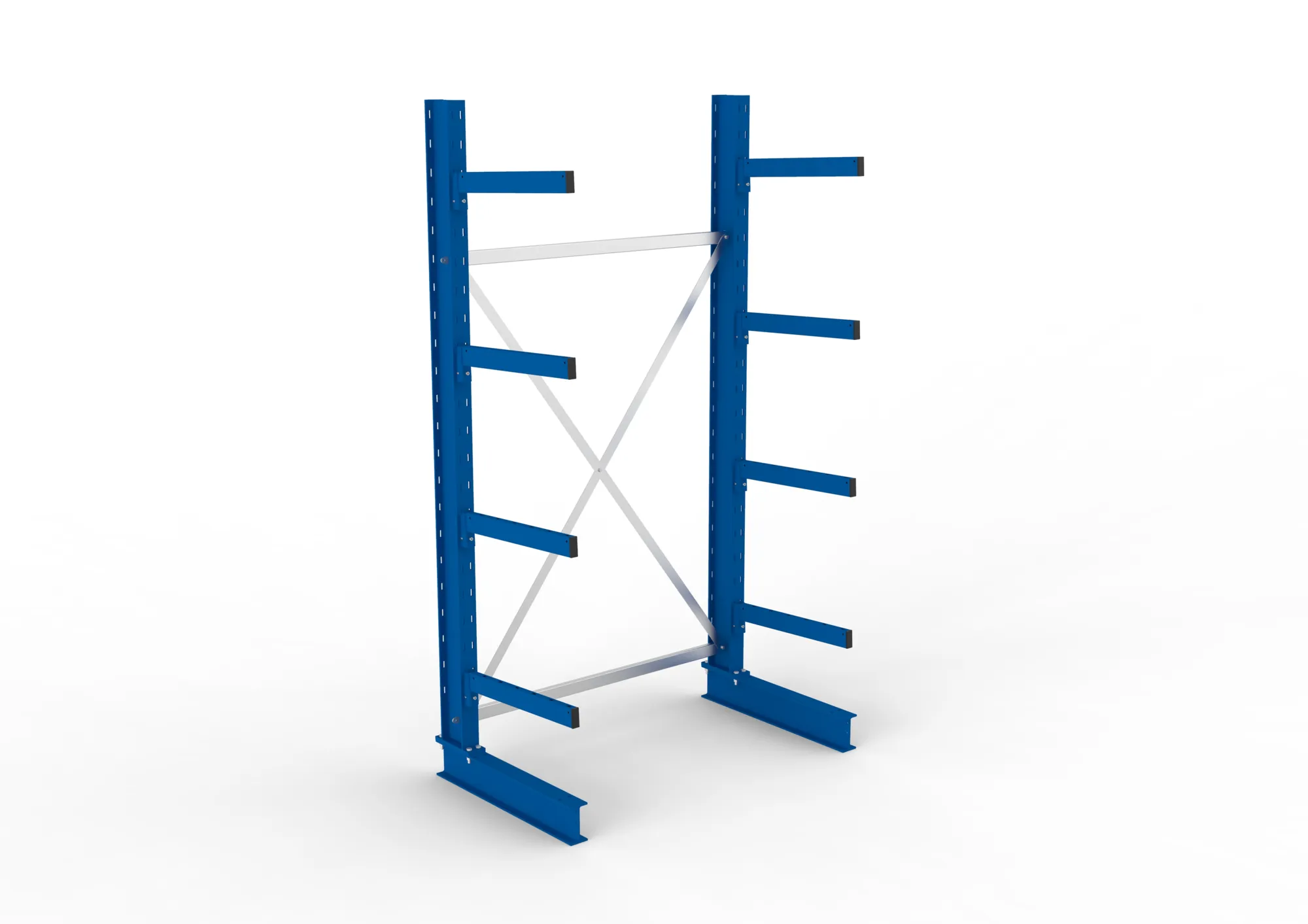 META MULTISTRONG M | Kragarmregal | Grundregal | 2500 x 1300 x 600 mm | Armlast 355 kg | einseitig | 4+1 Ebenen