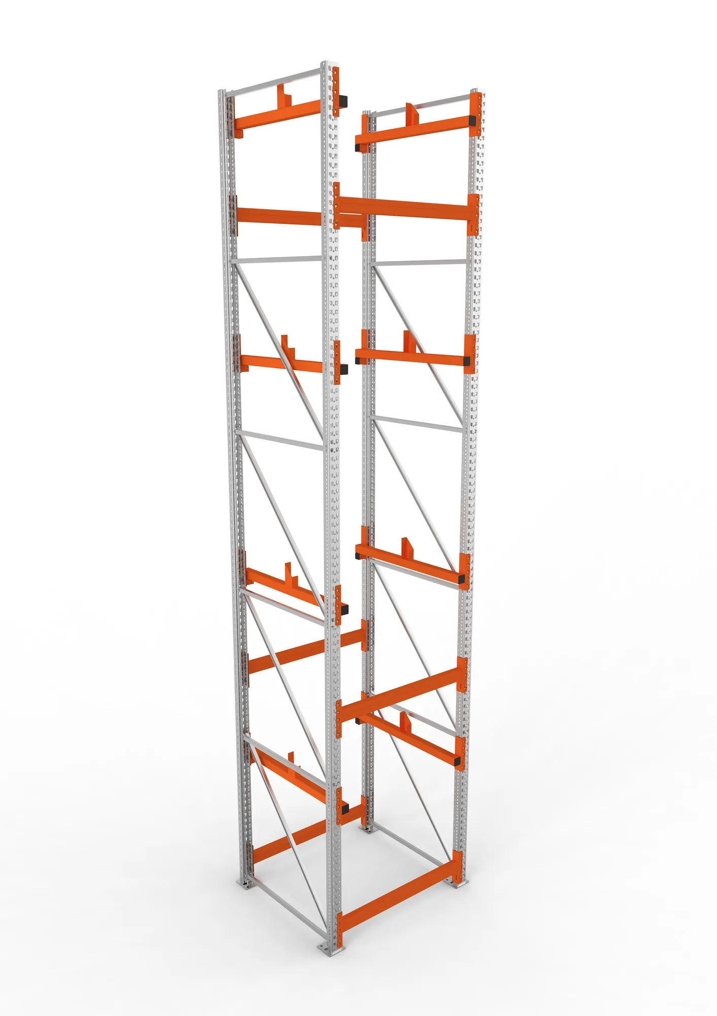 META MULTIPAL | Kabeltrommelregal | Grundregal | 5500 x 1100 x 1100 mm | Feldlast 5500 kg | 2 Ebenen | Typ 1 | verzinkt
