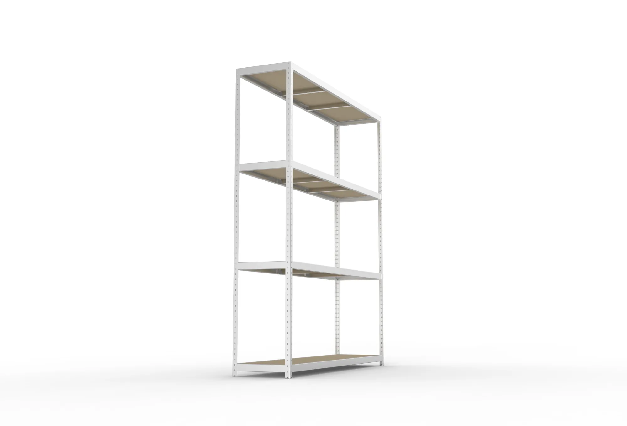 META SPEED-RACK Weitspannregal | Komplettregal | 2970 x 2500 x 600 mm | Fachlast 400 kg | Spanplattenböden | 4 Ebenen