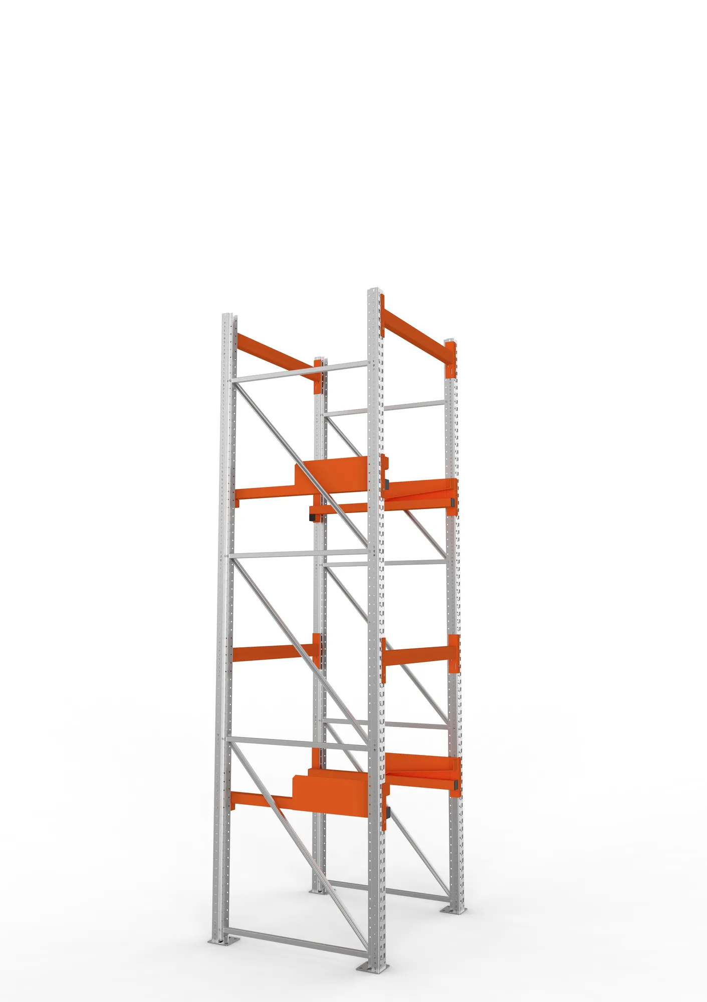 META MULTIPAL | Kabeltrommelregal | Grundregal | 3800 x 1100 x 1100 mm | Feldlast 4000 kg | 2 Ebenen | Typ 2 | RAL 5010