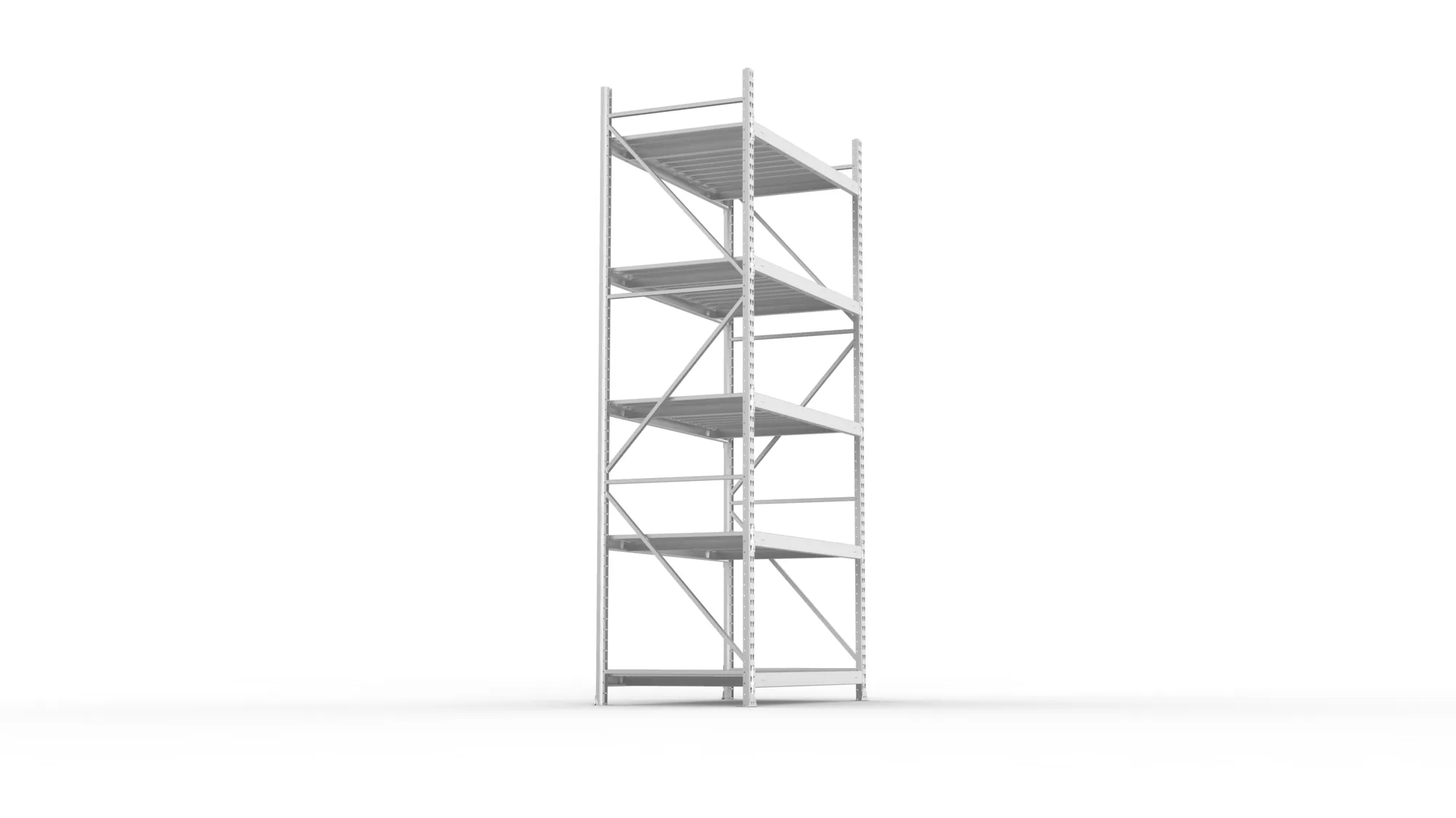 META MINI-RACK Weitspannregal | Grundregal | 3000 x 1400 x 800 mm | Fachlast 600 kg | Stahlpaneelböden | 5 Ebenen