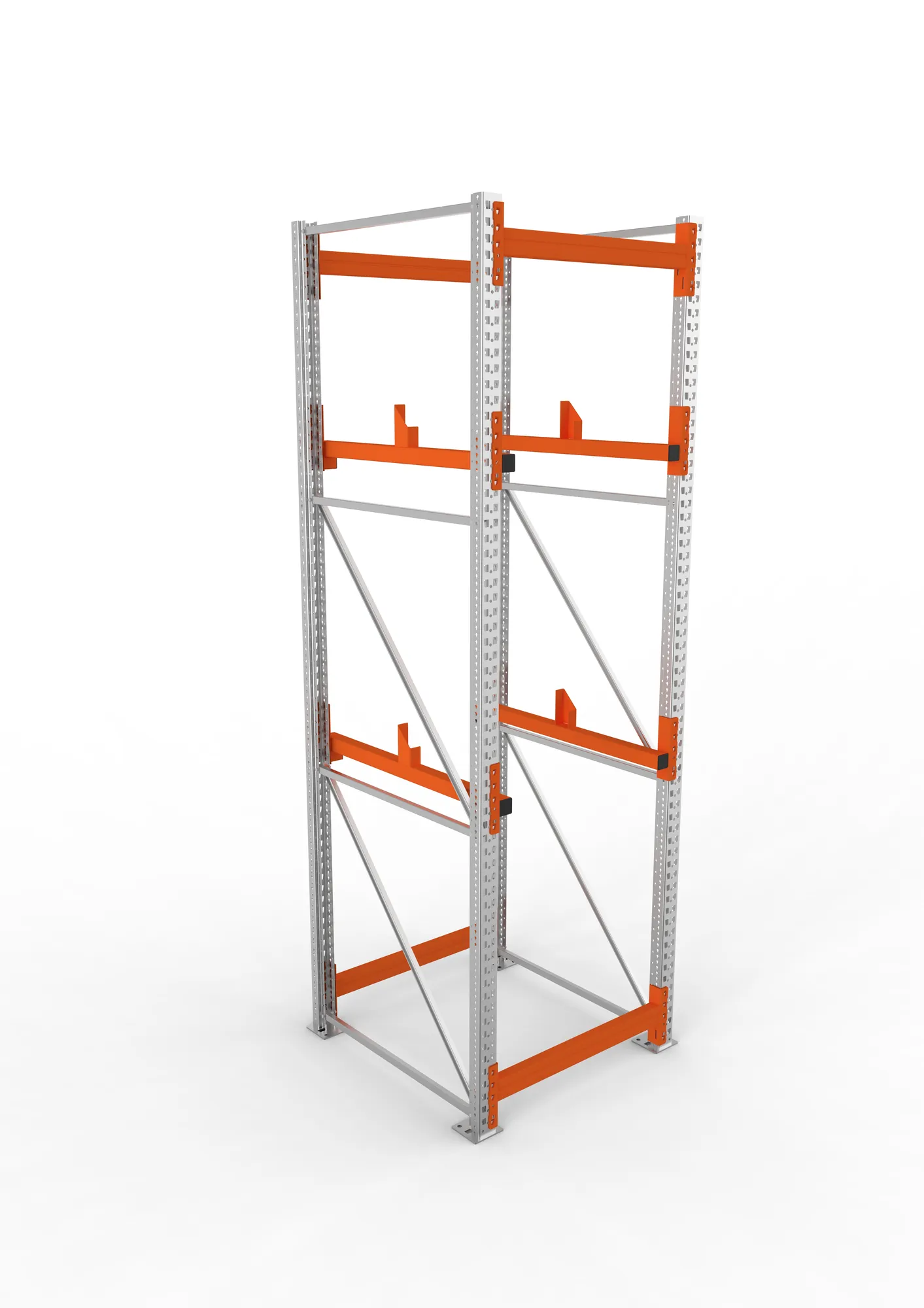 META MULTIPAL | Kabeltrommelregal | Grundregal | 3300 x 900 x 1100 mm | Feldlast 4000 kg | 2 Ebenen | Typ 1 | verzinkt
