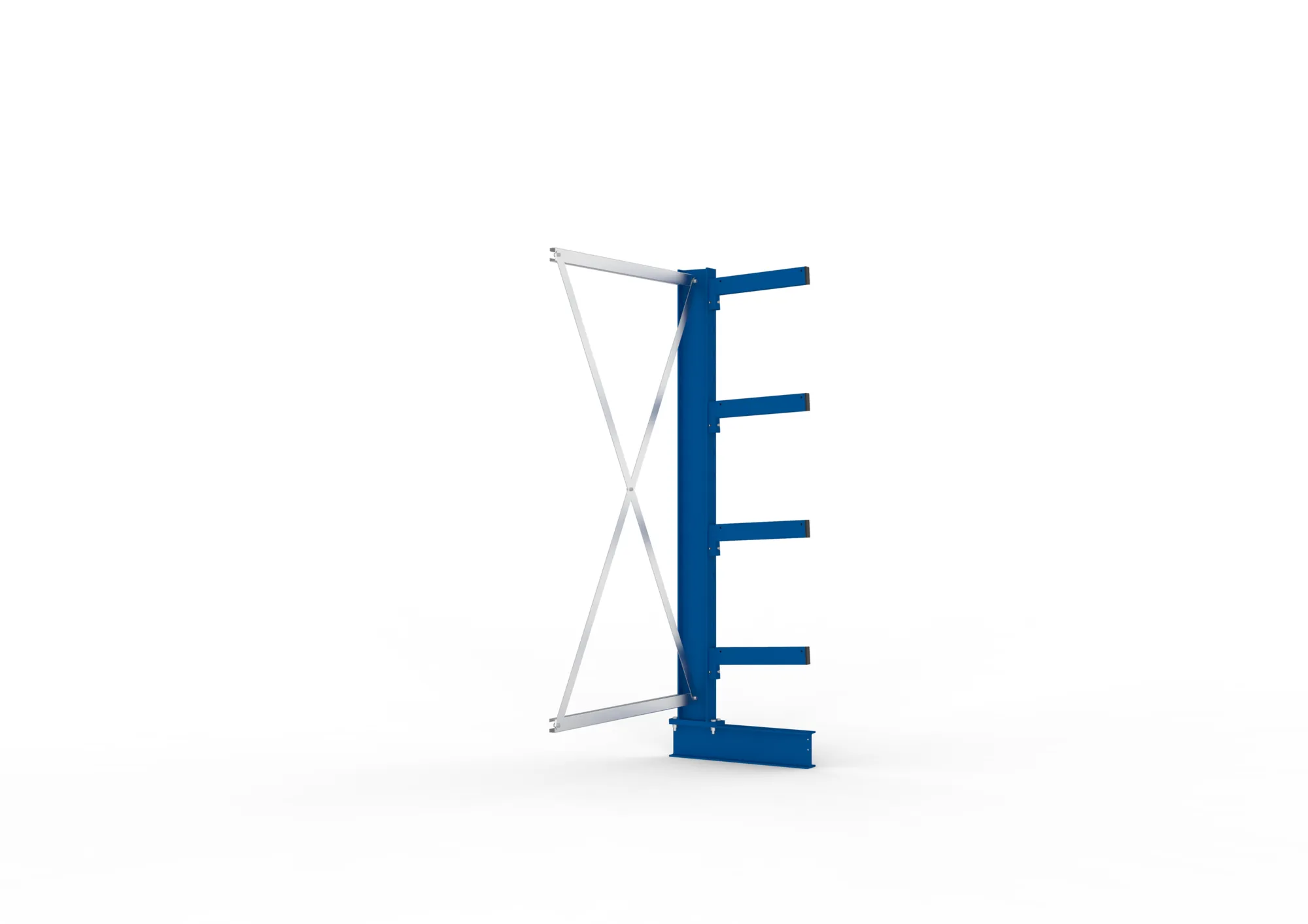META MULTISTRONG M | Kragarmregal | Anbauregal | 2000 x 1000 x 400 mm | Armlast 535 kg | einseitig | 4+1 Ebenen