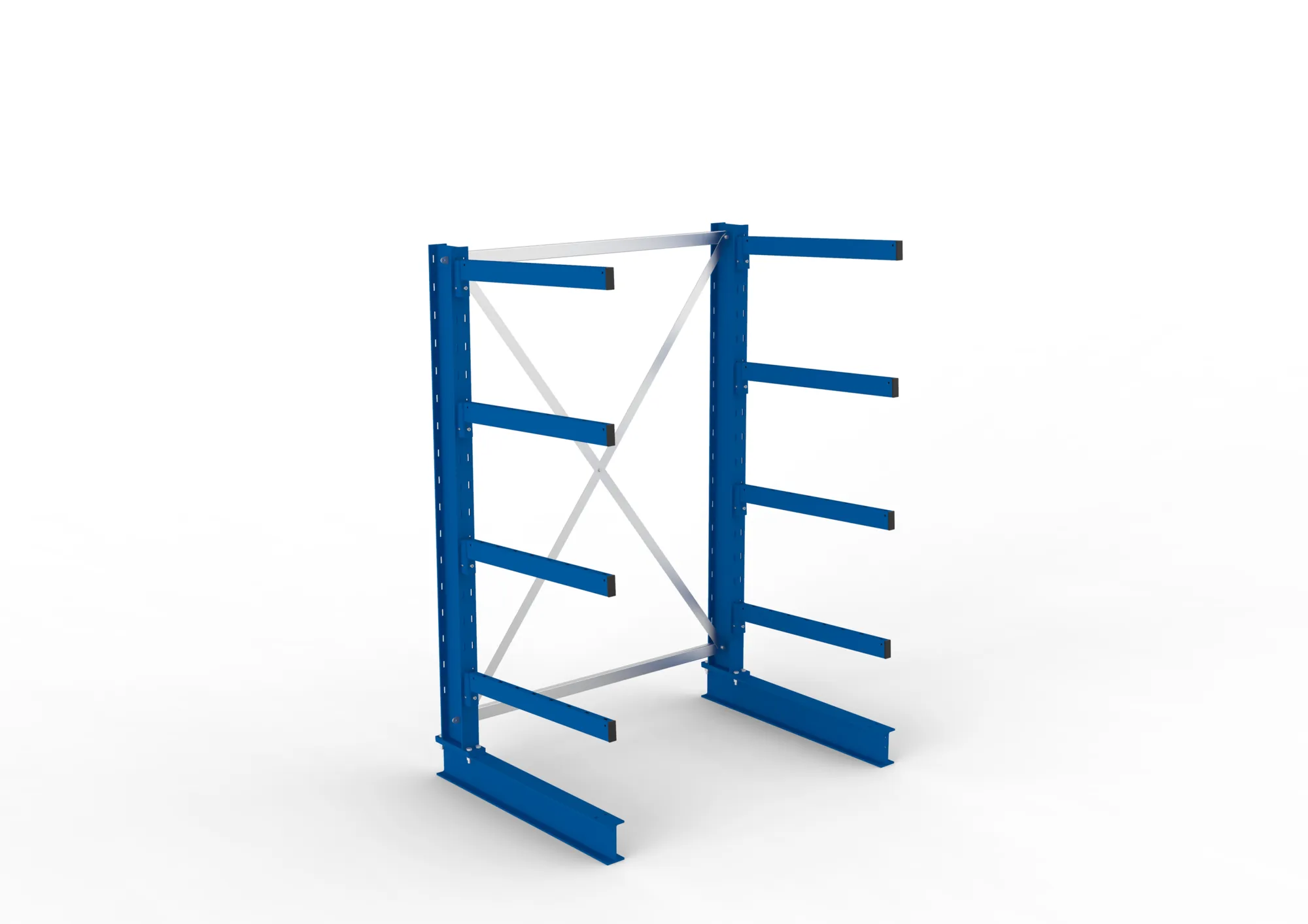 META MULTISTRONG M | Kragarmregal | Grundregal | 2000 x 1300 x 800 mm | Armlast 250 kg | einseitig | 4+1 Ebenen