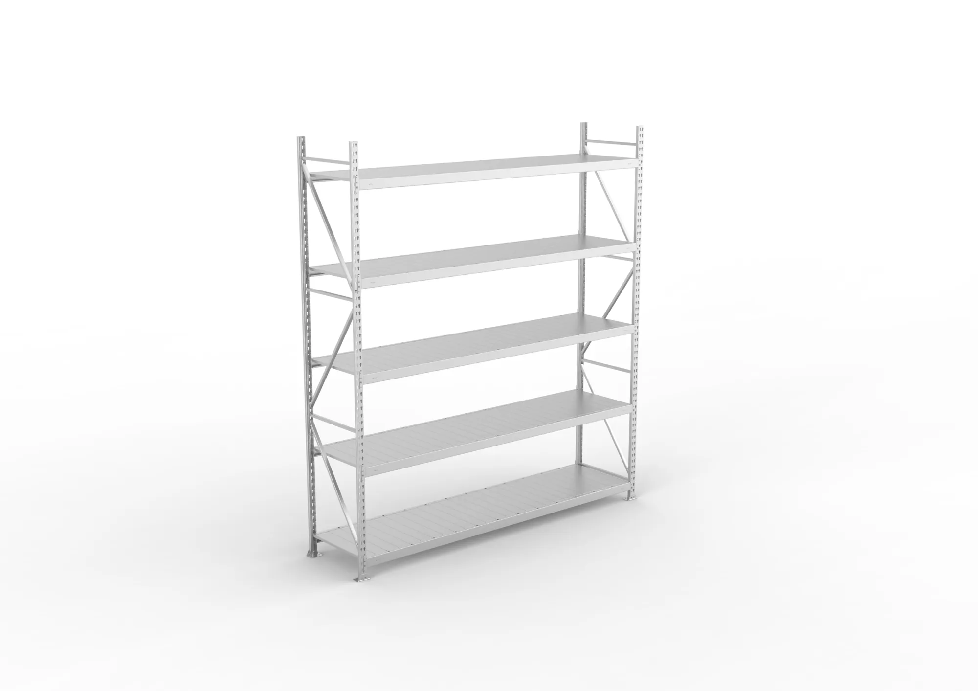 META MINI-RACK Weitspannregal | Grundregal | 3000 x 2600 x 650 mm | Fachlast 490 kg | Stahlpaneelböden | 5 Ebenen