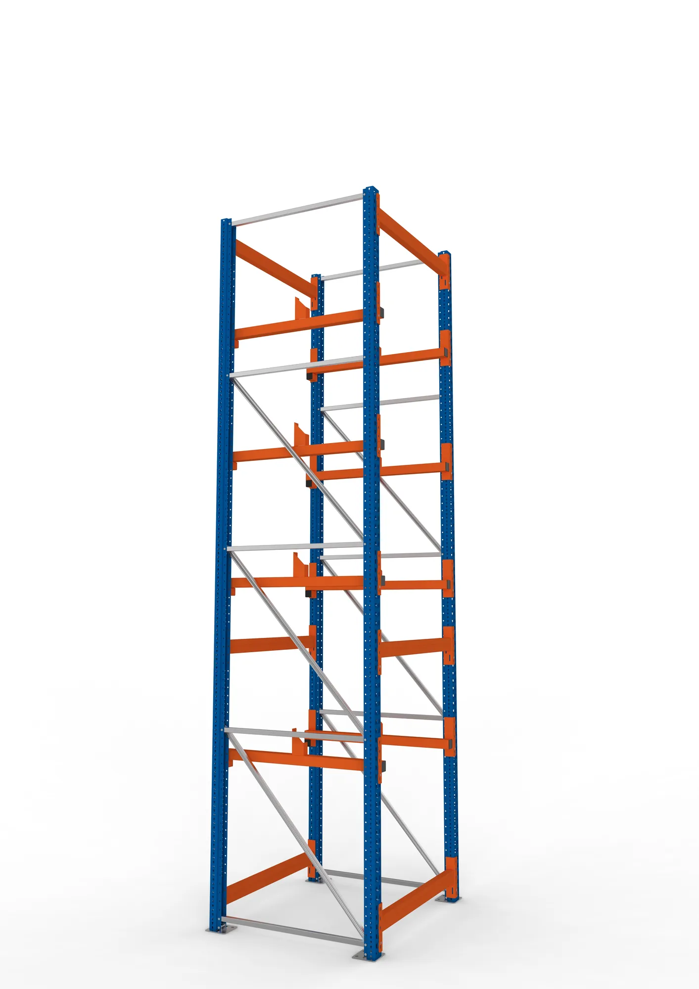 META MULTIPAL | Kabeltrommelregal | Grundregal | 4400 x 1100 x 1100 mm | Feldlast 5500 kg | 2 Ebenen | Typ 1 | RAL 5010