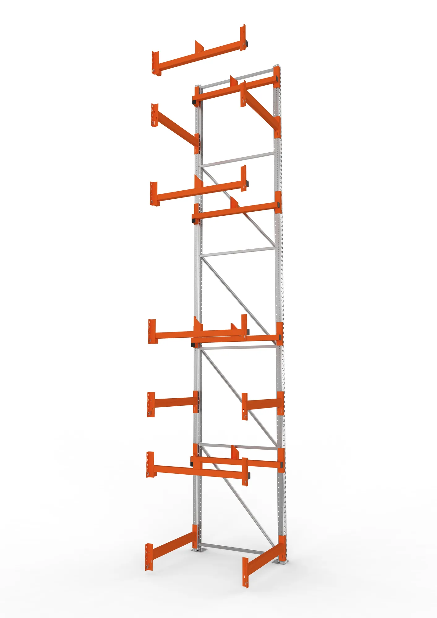 META MULTIPAL | Kabeltrommelregal | Anbauregal | 5500 x 900 x 1100 mm | Feldlast 5500 kg | 2 Ebenen | Typ 1 | verzinkt