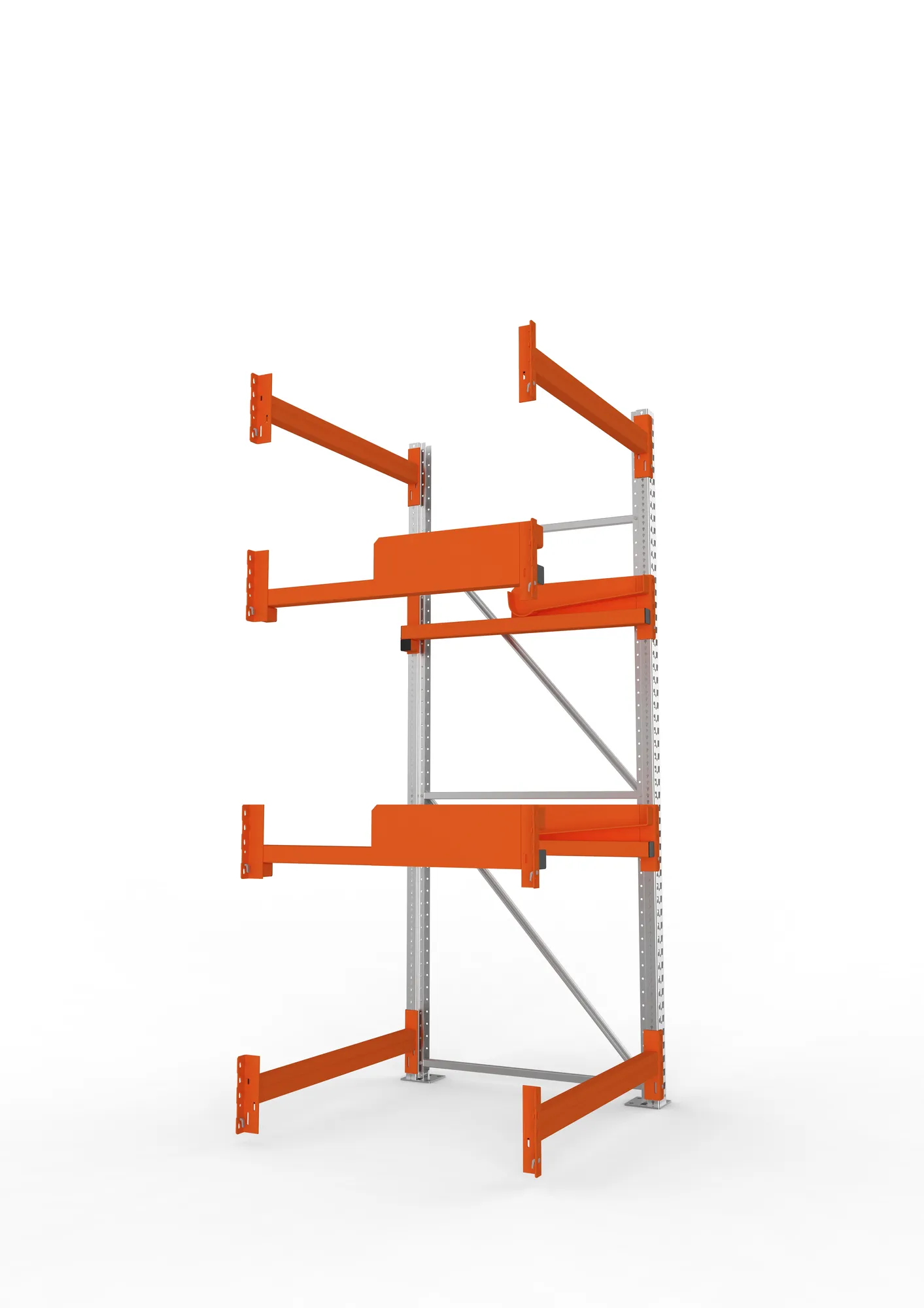 META MULTIPAL | Kabeltrommelregal | Anbauregal | 2700 x 1100 x 1100 mm | Feldlast 4000 kg | 2 Ebenen | Typ 2 | verzinkt