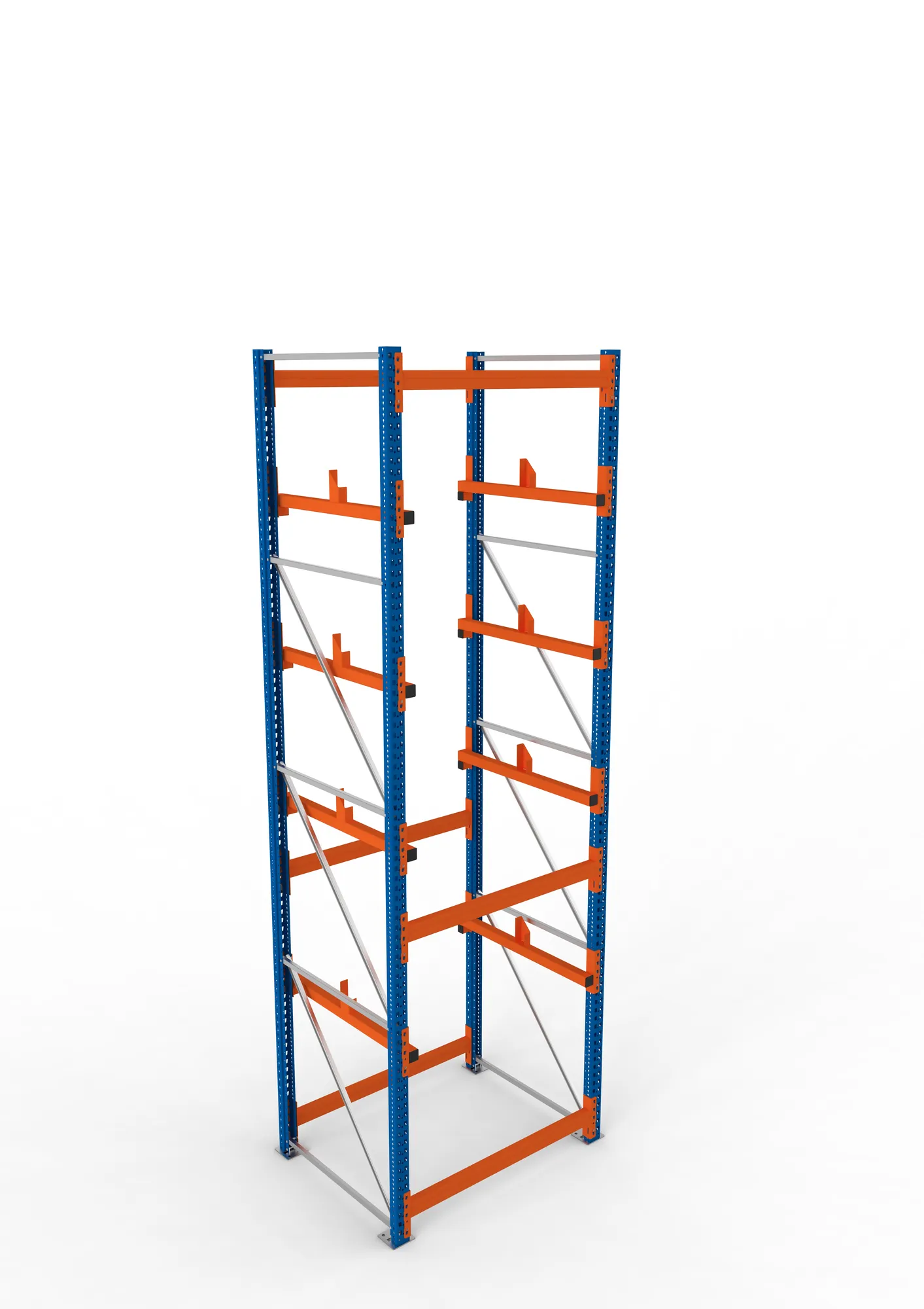 META MULTIPAL | Kabeltrommelregal | Grundregal | 4400 x 1300 x 1100 mm | Feldlast 5500 kg | 2 Ebenen | Typ 1 | RAL 5010