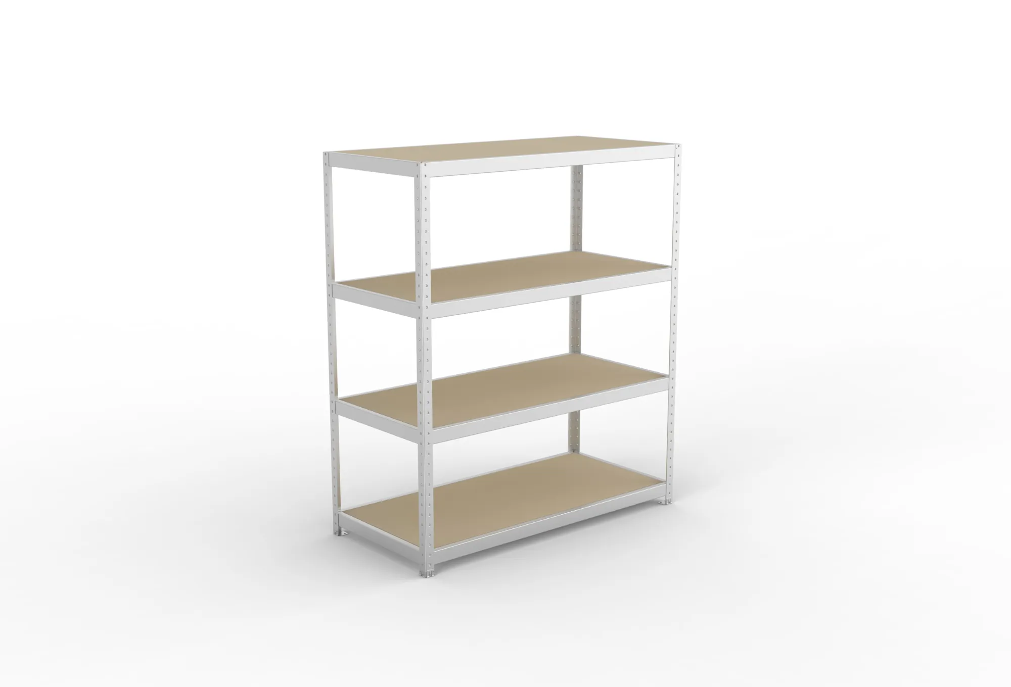 META SPEED-RACK Weitspannregal | Komplettregal | 1970 x 1700 x 800 mm | Fachlast 500 kg | Spanplattenböden | 4 Ebenen