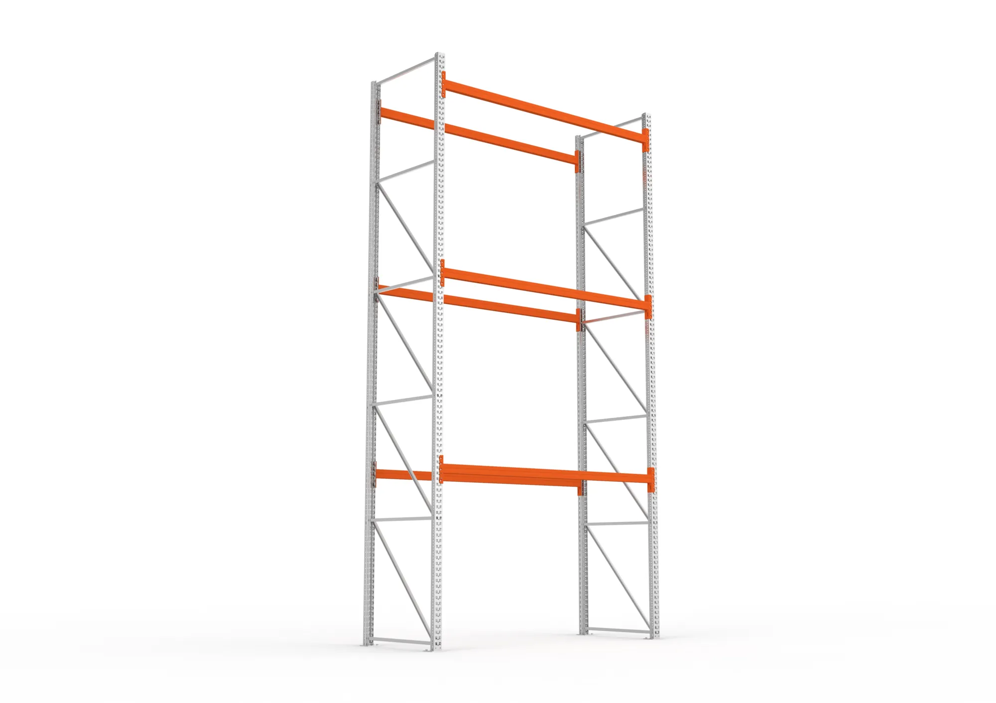 META MULTIPAL | Palettenregal | Grundregal | 5500 x 2700 x 1100 mm | Fachlast 470 kg | 4 Ebenen | 12 Paletten | verzinkt