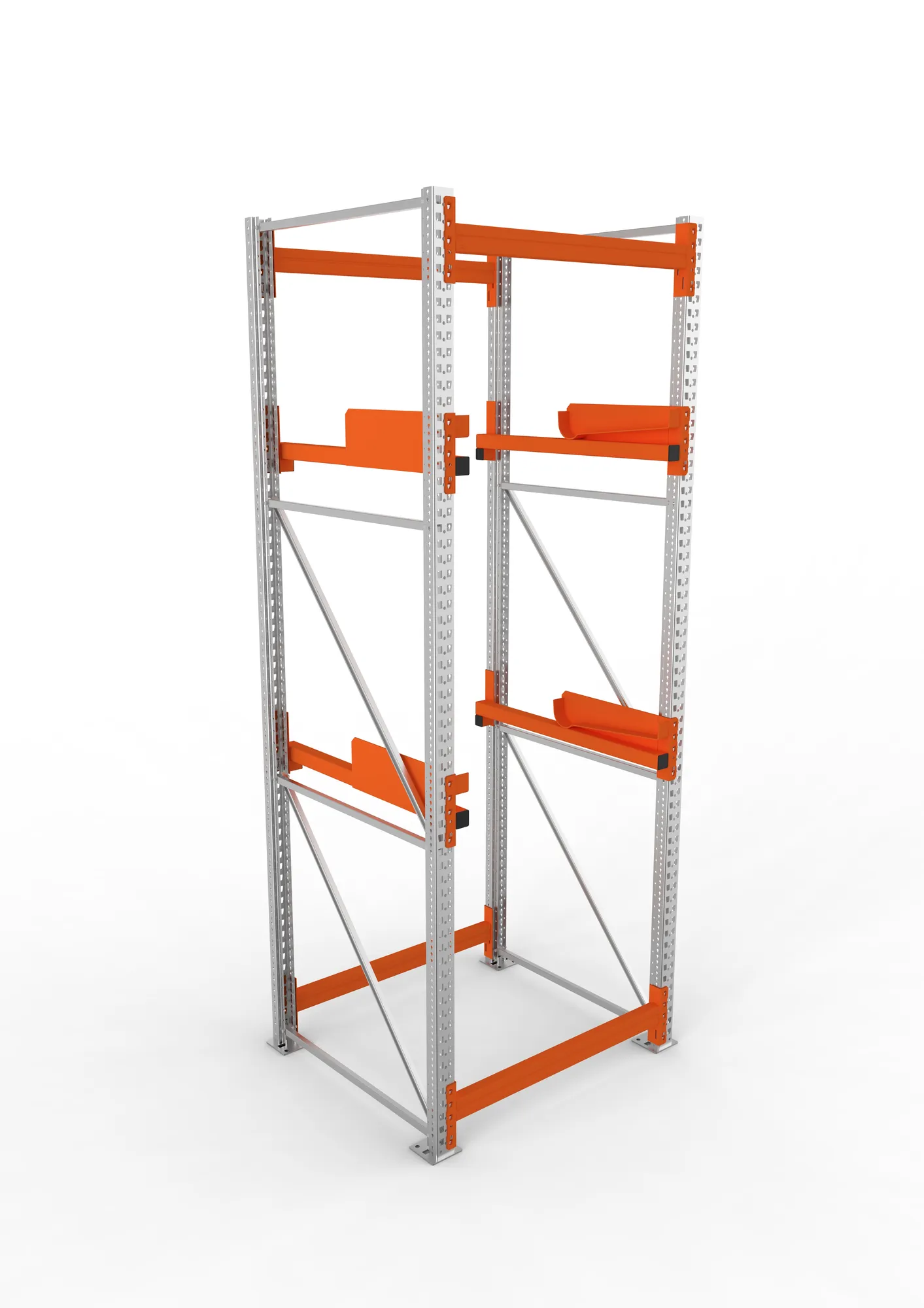 META MULTIPAL | Kabeltrommelregal | Grundregal | 3300 x 1100 x 1100 mm | Feldlast 4000 kg | 2 Ebenen | Typ 2 | verzinkt