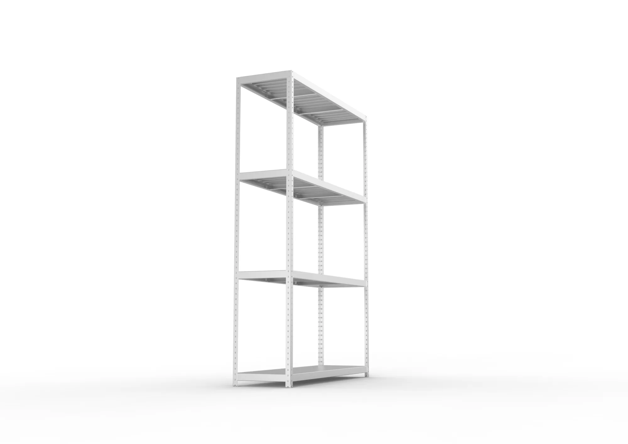 META SPEED-RACK Weitspannregal | Komplettregal | 2970 x 2000 x 600 mm | Fachlast 500 kg | Stahlpaneelböden | 4 Ebenen