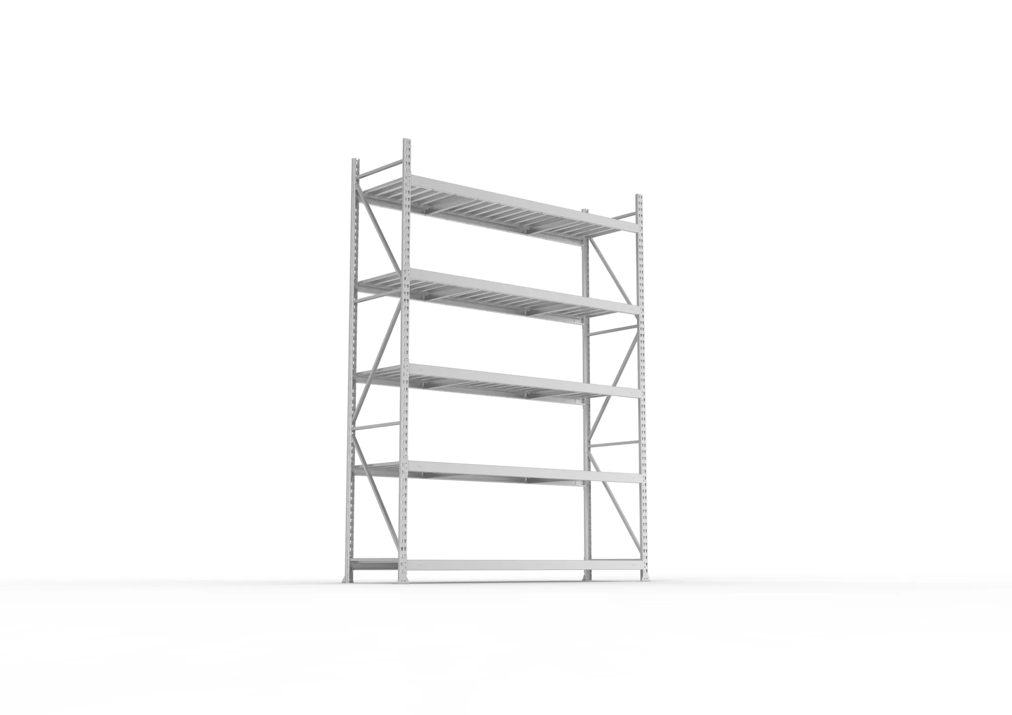 META MINI-RACK Weitspannregal | Grundregal | 3000 x 2200 x 650 mm | Fachlast 600 kg | Stahlpaneelböden | 5 Ebenen