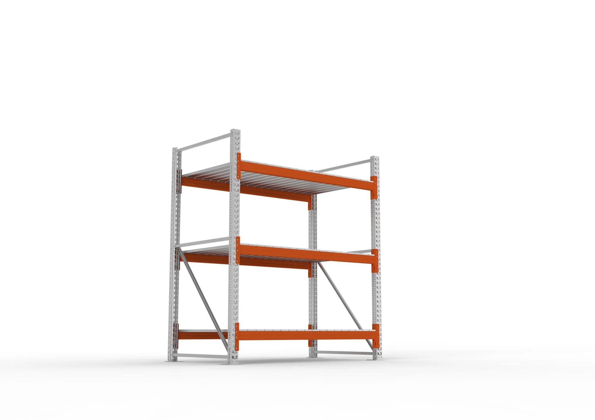 META MULTIPAL | Großfachregal | Grundregal | 2200 x 1825 x 1100 mm | Fachlast 1800 kg | 3 Ebenen | Stahlpaneele | verzinkt