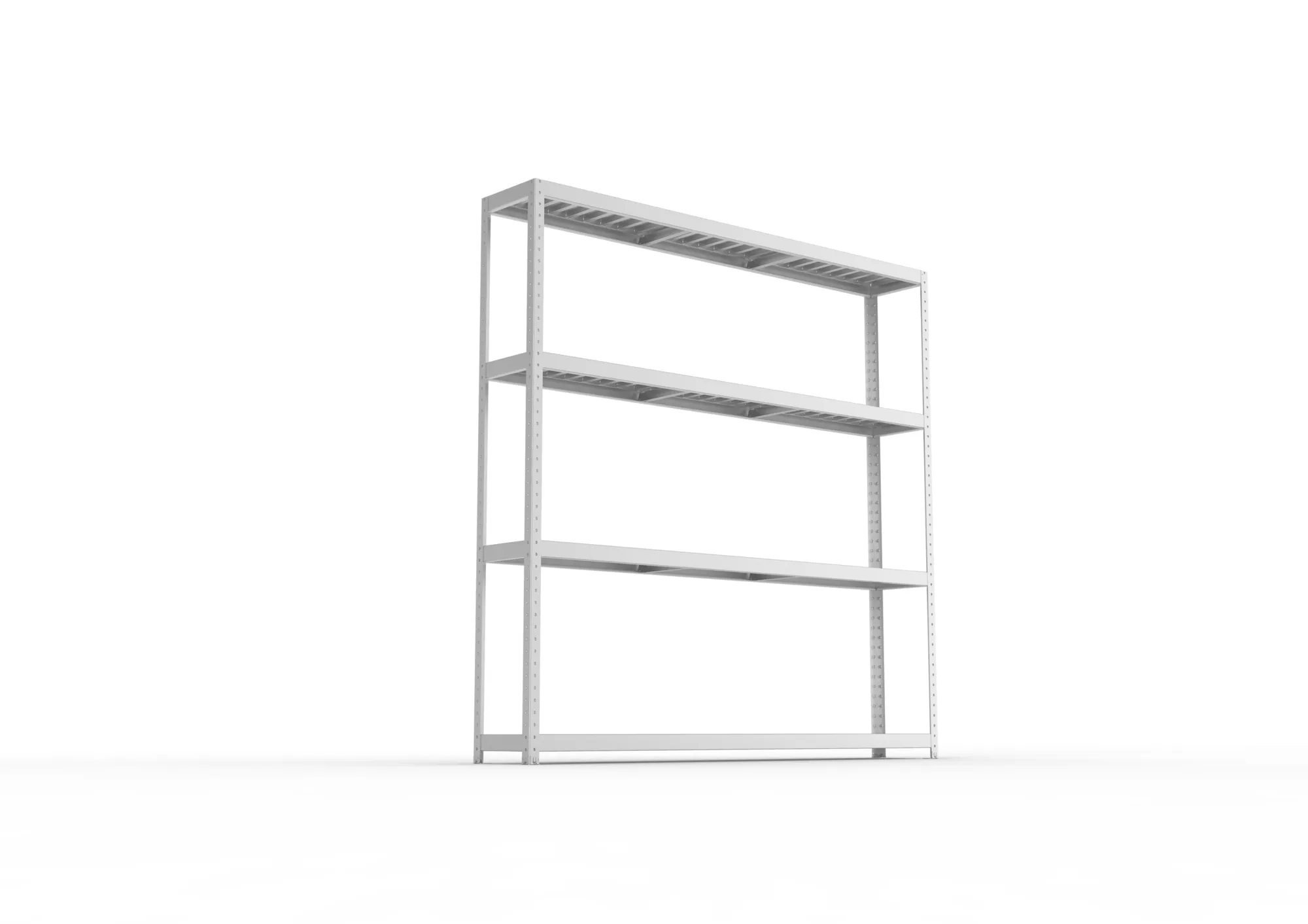 META SPEED-RACK Weitspannregal | Komplettregal | 2470 x 2500 x 400 mm | Fachlast 400 kg | Stahlpaneelböden | 4 Ebenen