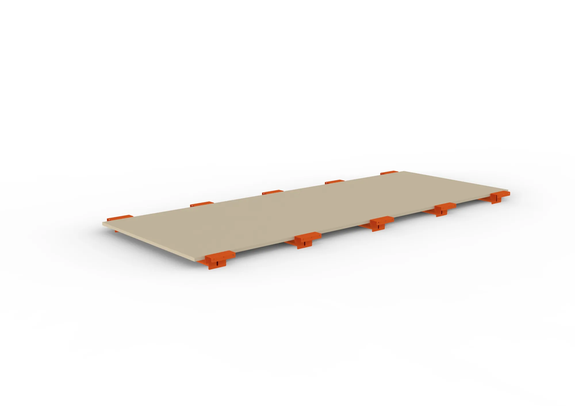 META MULTIPAL | Spanplattenboden 19 mm mit abgesetzten Tiefenauflagen | 2700 x 1100 mm