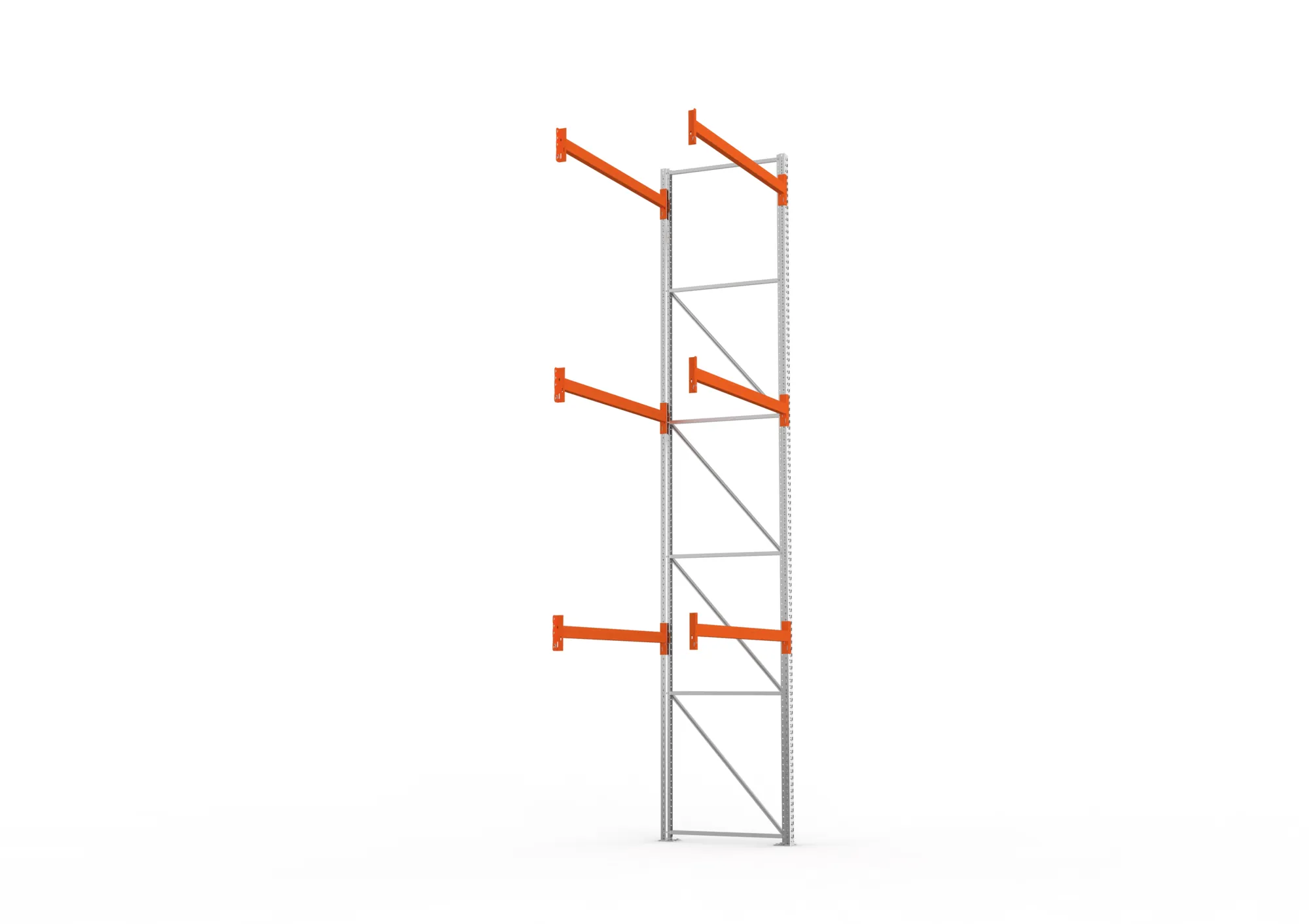 META MULTIPAL | Palettenregal | Anbauregal | 5500 x 1825 x 1100 mm | Fachlast 1080 kg | 4 Ebenen | 8 Paletten | verzinkt