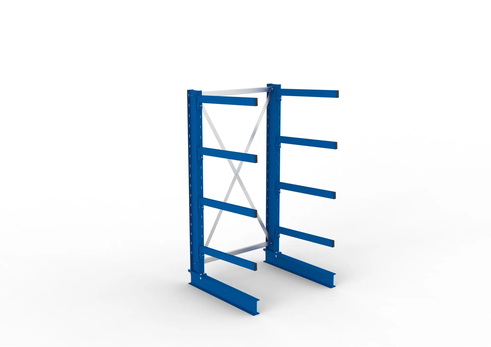 META MULTISTRONG M | Kragarmregal | Grundregal | 2000 x 1000 x 800 mm | Armlast 250 kg | einseitig | 4+1 Ebenen