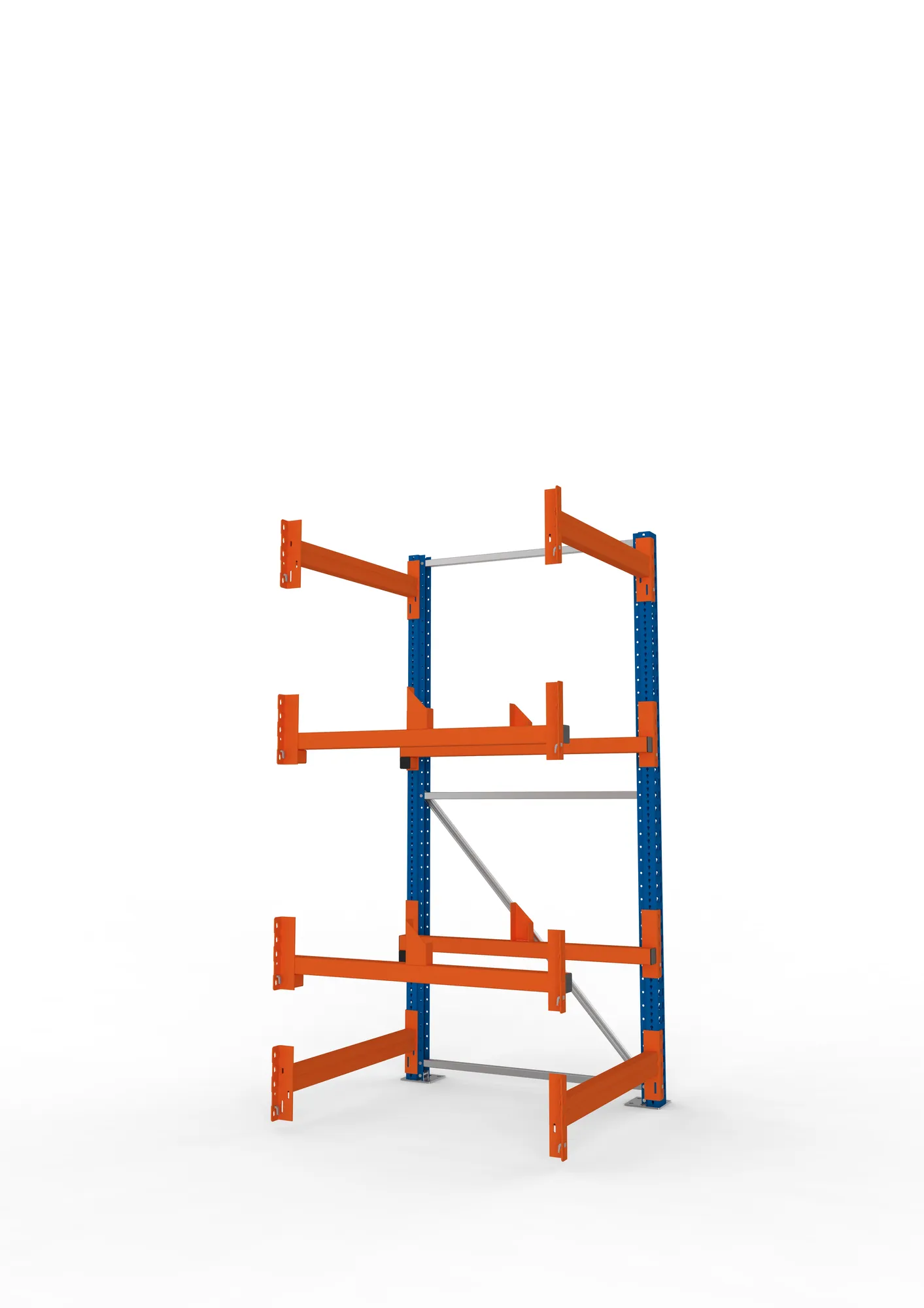 META MULTIPAL | Kabeltrommelregal | Anbauregal | 2200 x 900 x 1100 mm | Feldlast 4000 kg | 2 Ebenen | Typ 1 | RAL 5010
