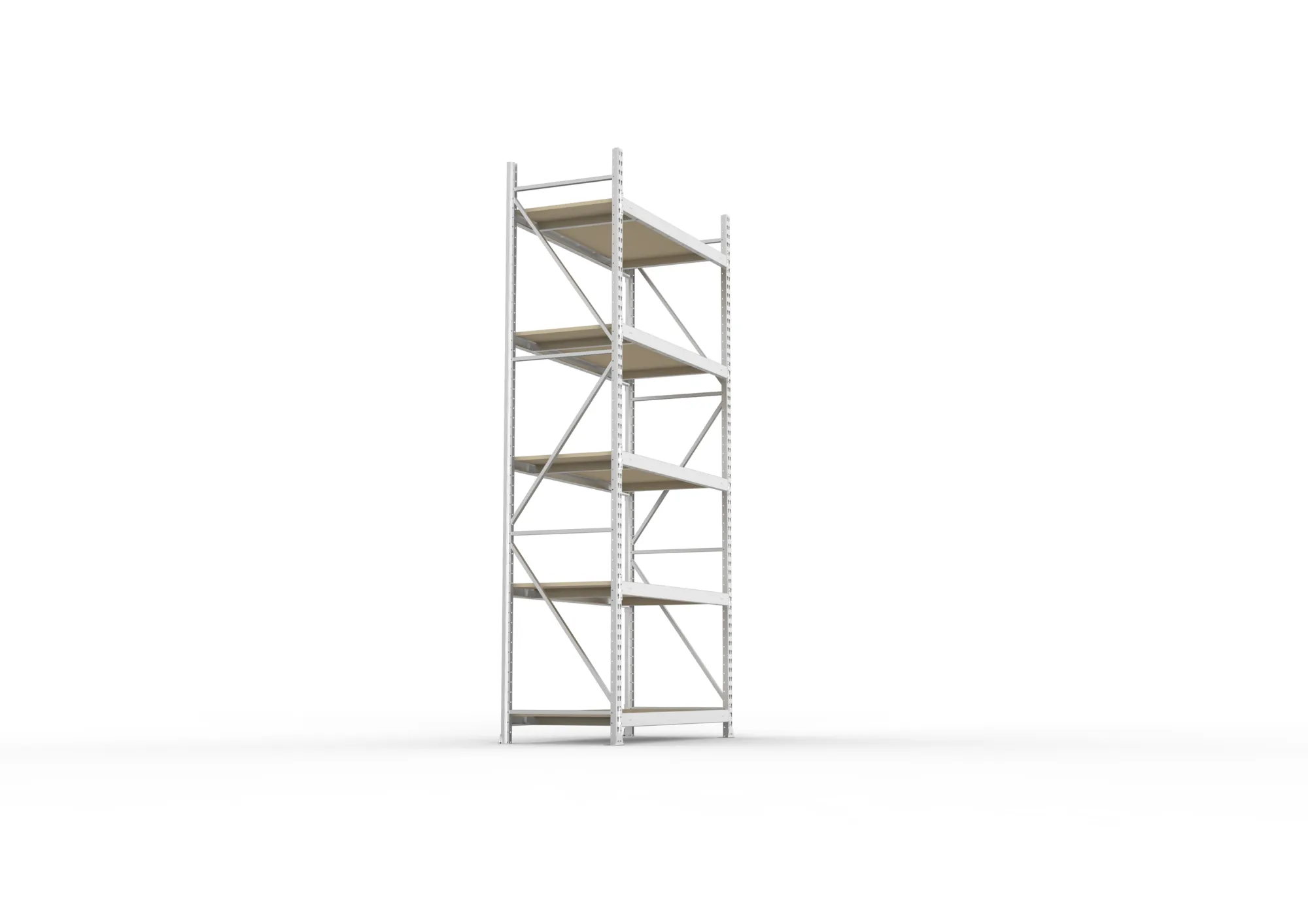 META MINI-RACK Weitspannregal | Grundregal | 3000 x 1400 x 650 mm | Fachlast 600 kg | Spanplattenböden | 5 Ebenen