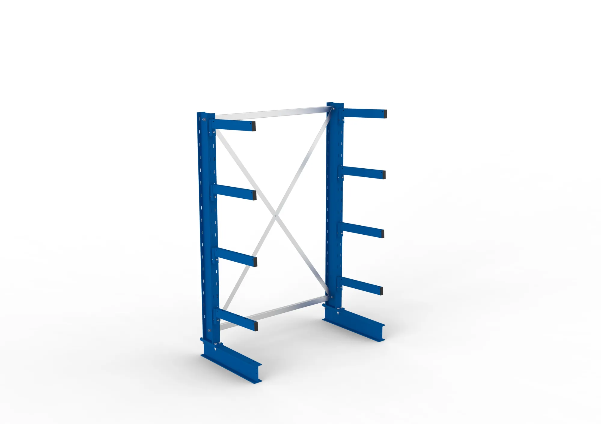 META MULTISTRONG M | Kragarmregal | Grundregal | 2000 x 1300 x 500 mm | Armlast 430 kg | einseitig | 4+1 Ebenen