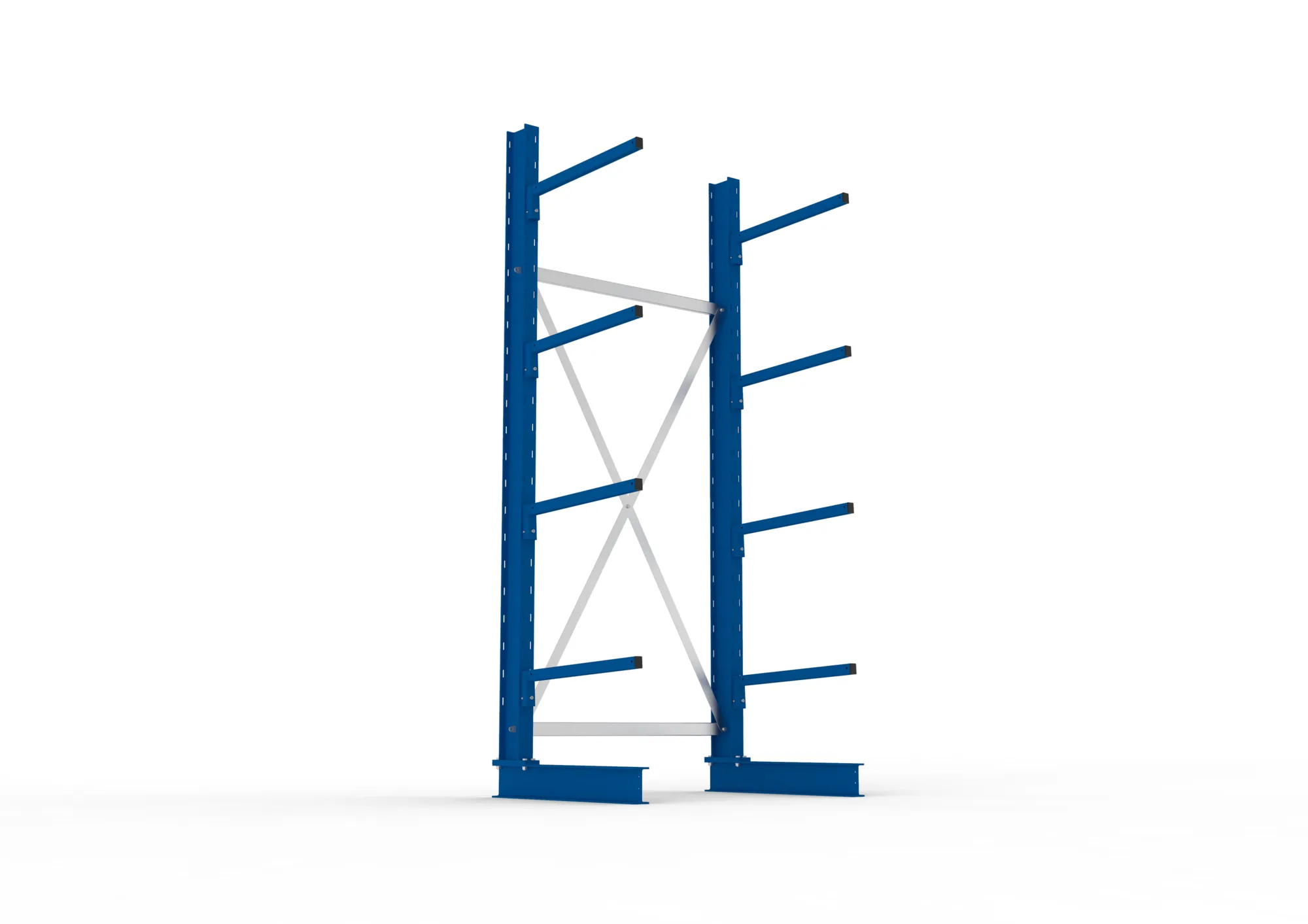 META MULTISTRONG L | Kragarmregal | Grundregal | 2500 x 1000 x 600 mm | Armlast 140 kg | einseitig | 4+1 Ebenen