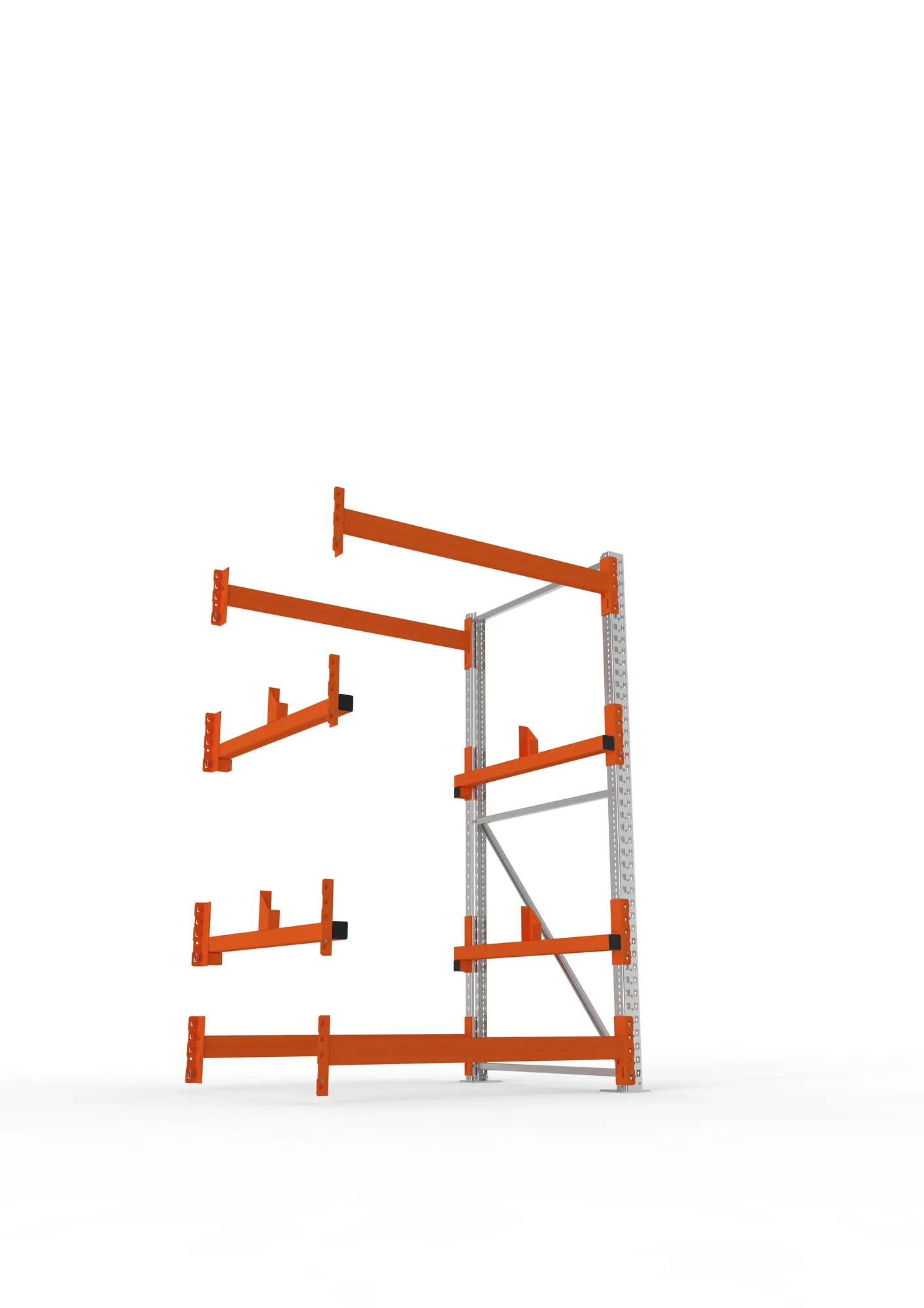 META MULTIPAL | Kabeltrommelregal | Anbauregal | 2200 x 1300 x 1100 mm | Feldlast 4000 kg | 2 Ebenen | Typ 1 | verzinkt