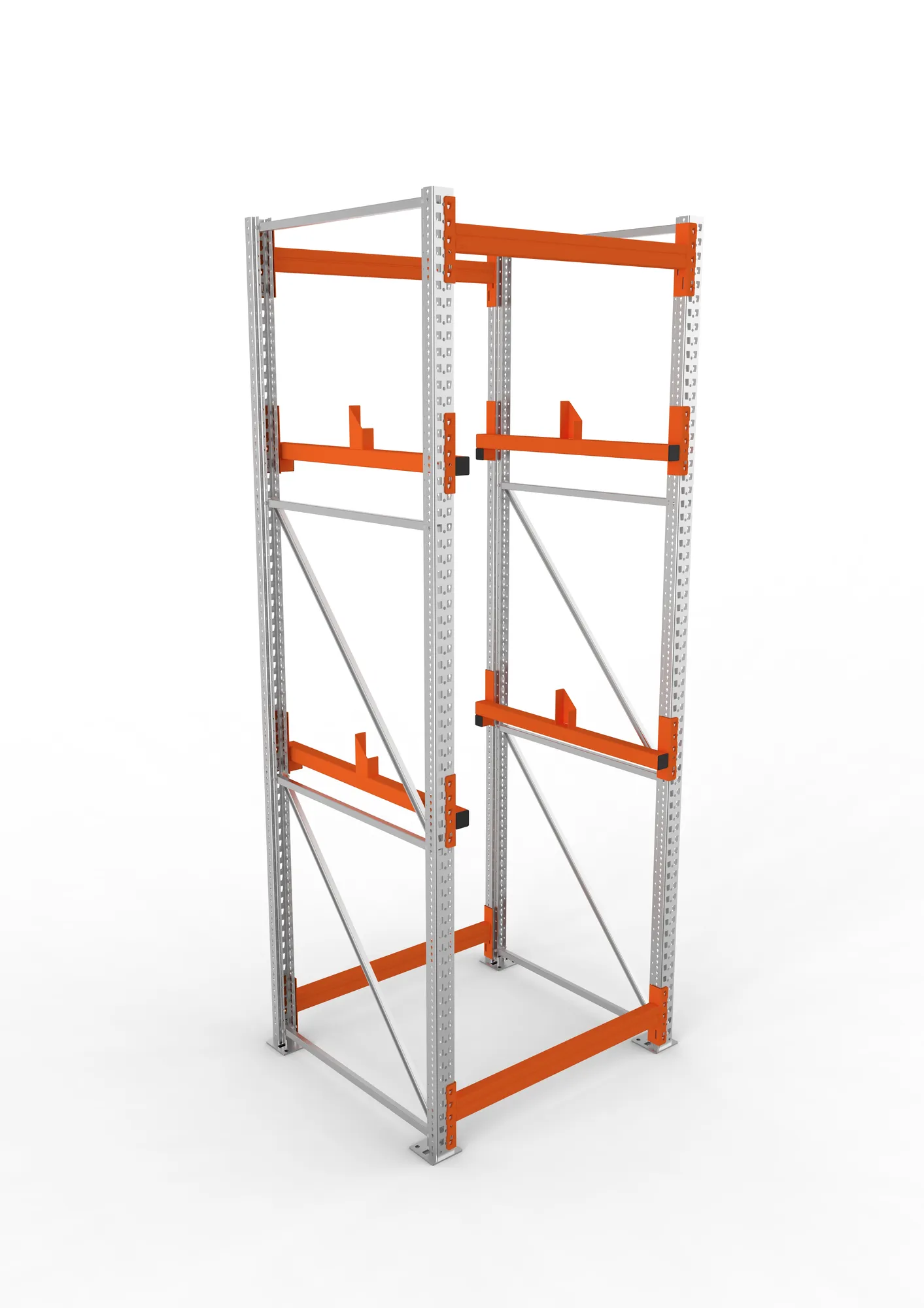 META MULTIPAL | Kabeltrommelregal | Grundregal | 3300 x 1100 x 1100 mm | Feldlast 4000 kg | 2 Ebenen | Typ 1 | verzinkt