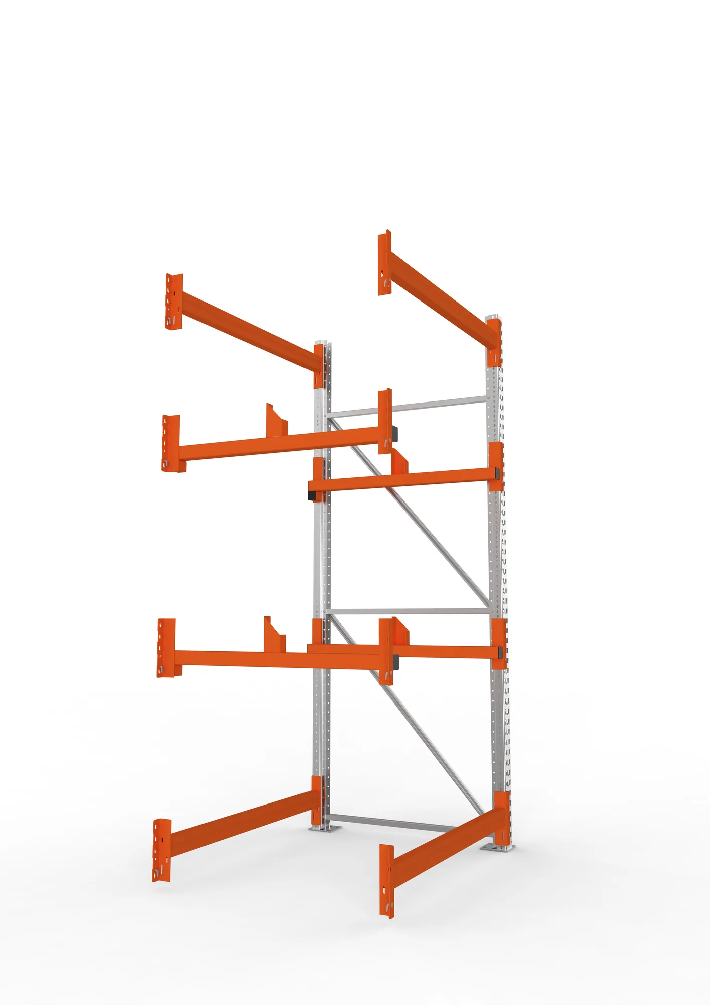 META MULTIPAL | Kabeltrommelregal | Anbauregal | 2700 x 1300 x 1100 mm | Feldlast 4000 kg | 2 Ebenen | Typ 1 | verzinkt