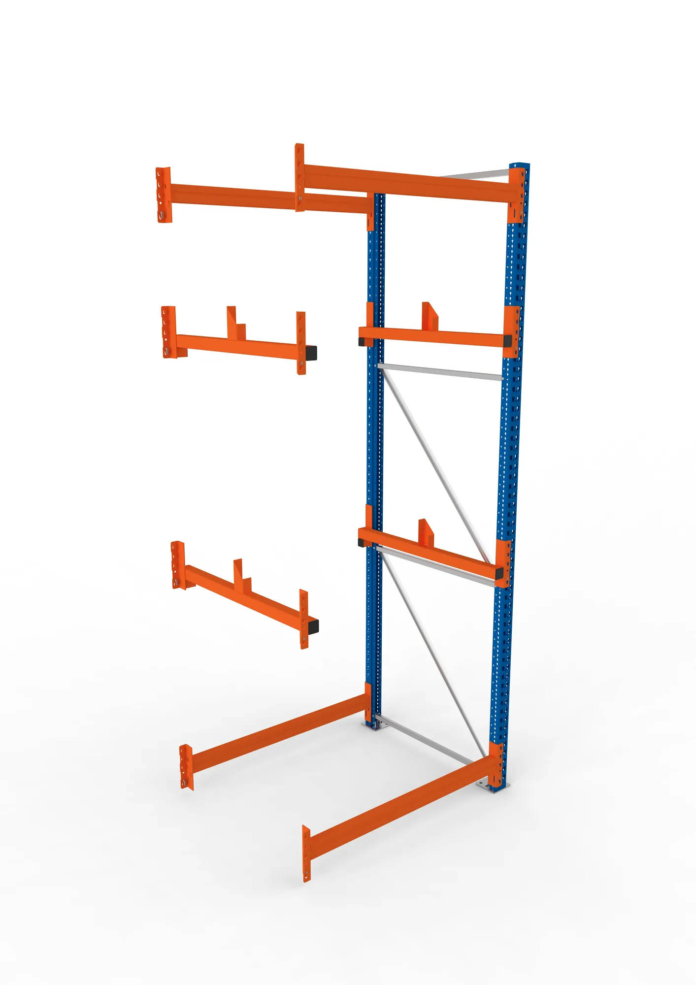 META MULTIPAL | Kabeltrommelregal | Anbauregal | 3300 x 1300 x 1100 mm | Feldlast 4000 kg | 2 Ebenen | Typ 1 | RAL 5010