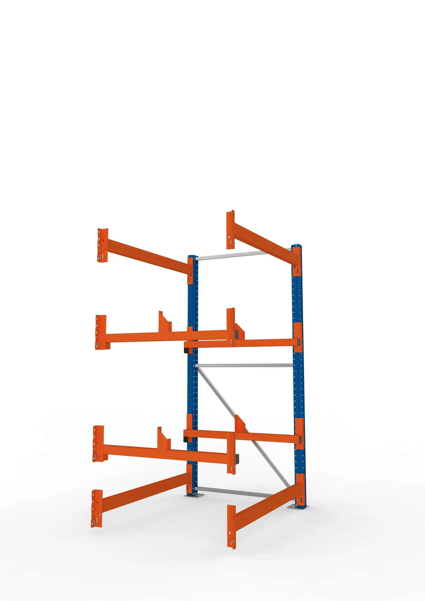 META MULTIPAL | Kabeltrommelregal | Anbauregal | 2200 x 1300 x 1100 mm | Feldlast 4000 kg | 2 Ebenen | Typ 1 | RAL 5010