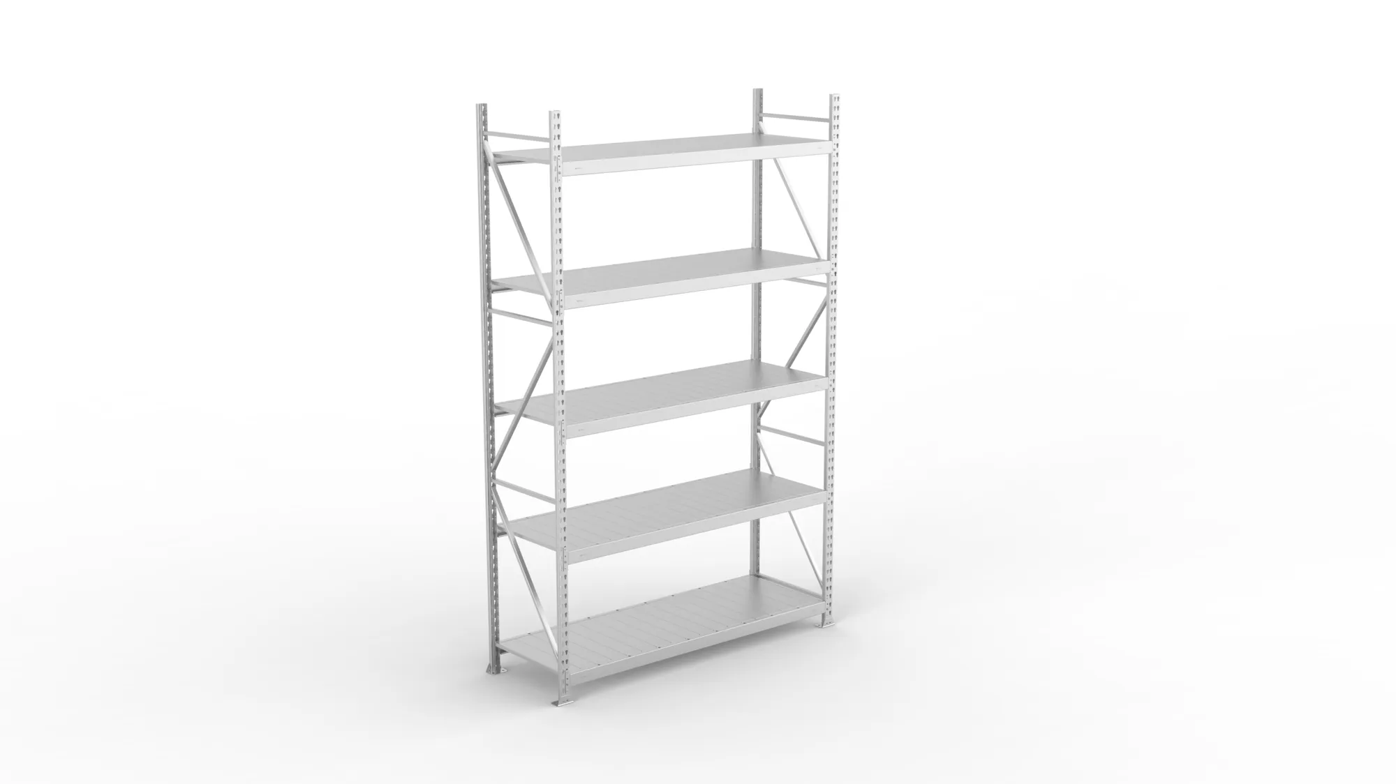 META MINI-RACK Weitspannregal | Grundregal | 3000 x 1800 x 650 mm | Fachlast 600 kg | Stahlpaneelböden | 5 Ebenen