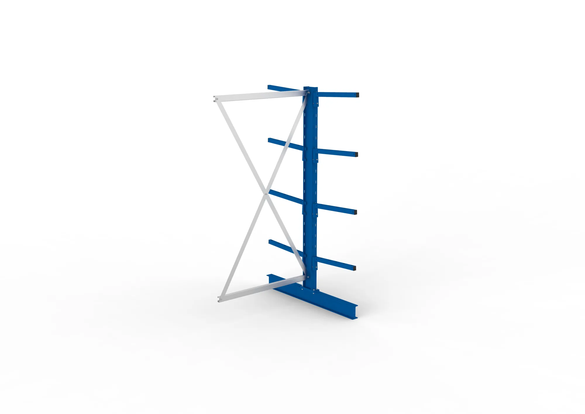 META MULTISTRONG L | Kragarmregal | Anbauregal | 2000 x 1000 x 500 mm | Armlast 175 kg | doppelseitig | 4+1 Ebenen