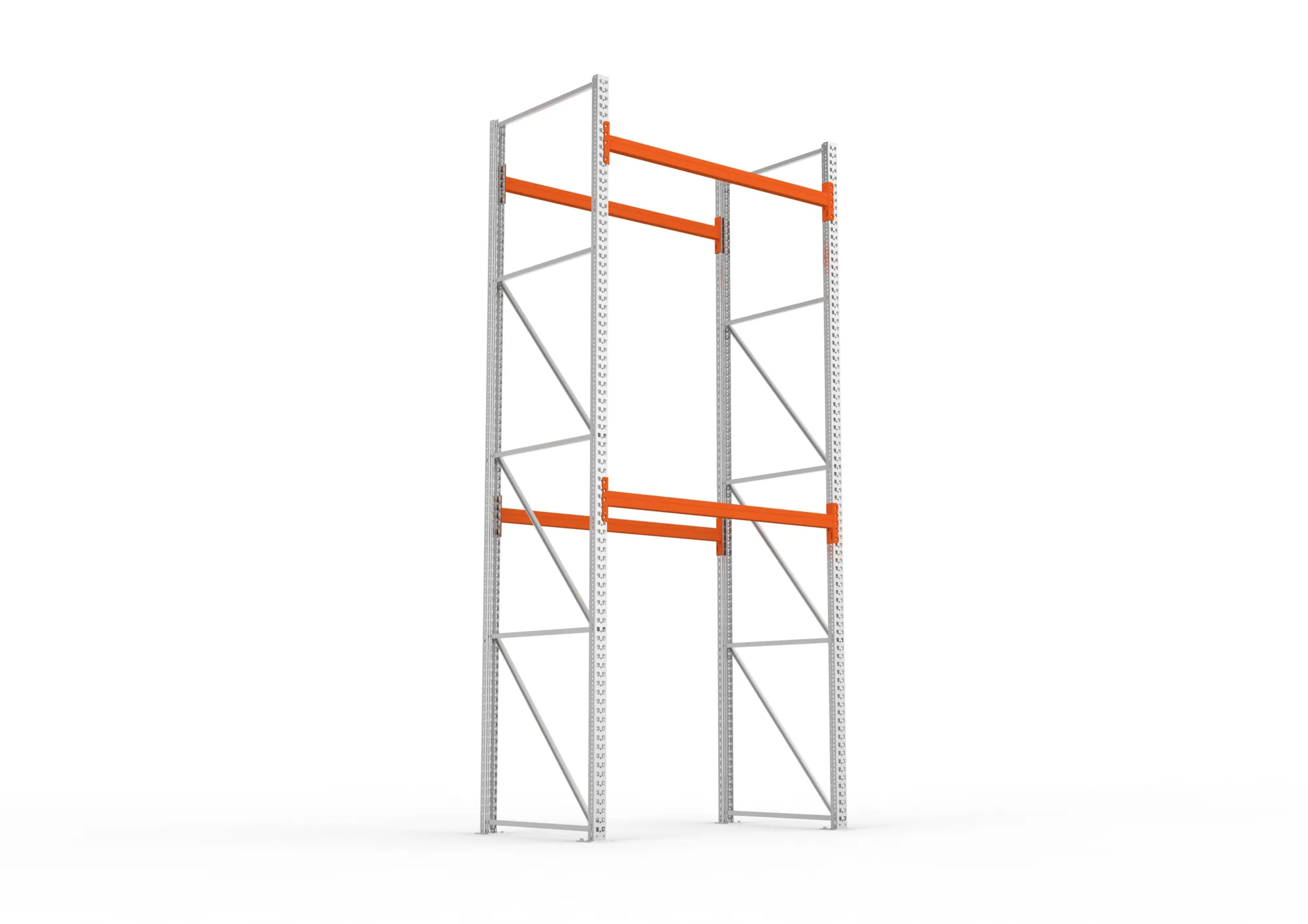 META MULTIPAL | Palettenregal | Grundregal | 4400 x 1825 x 1100 mm | Fachlast 1080 kg | 3 Ebenen | 6 Paletten | verzinkt