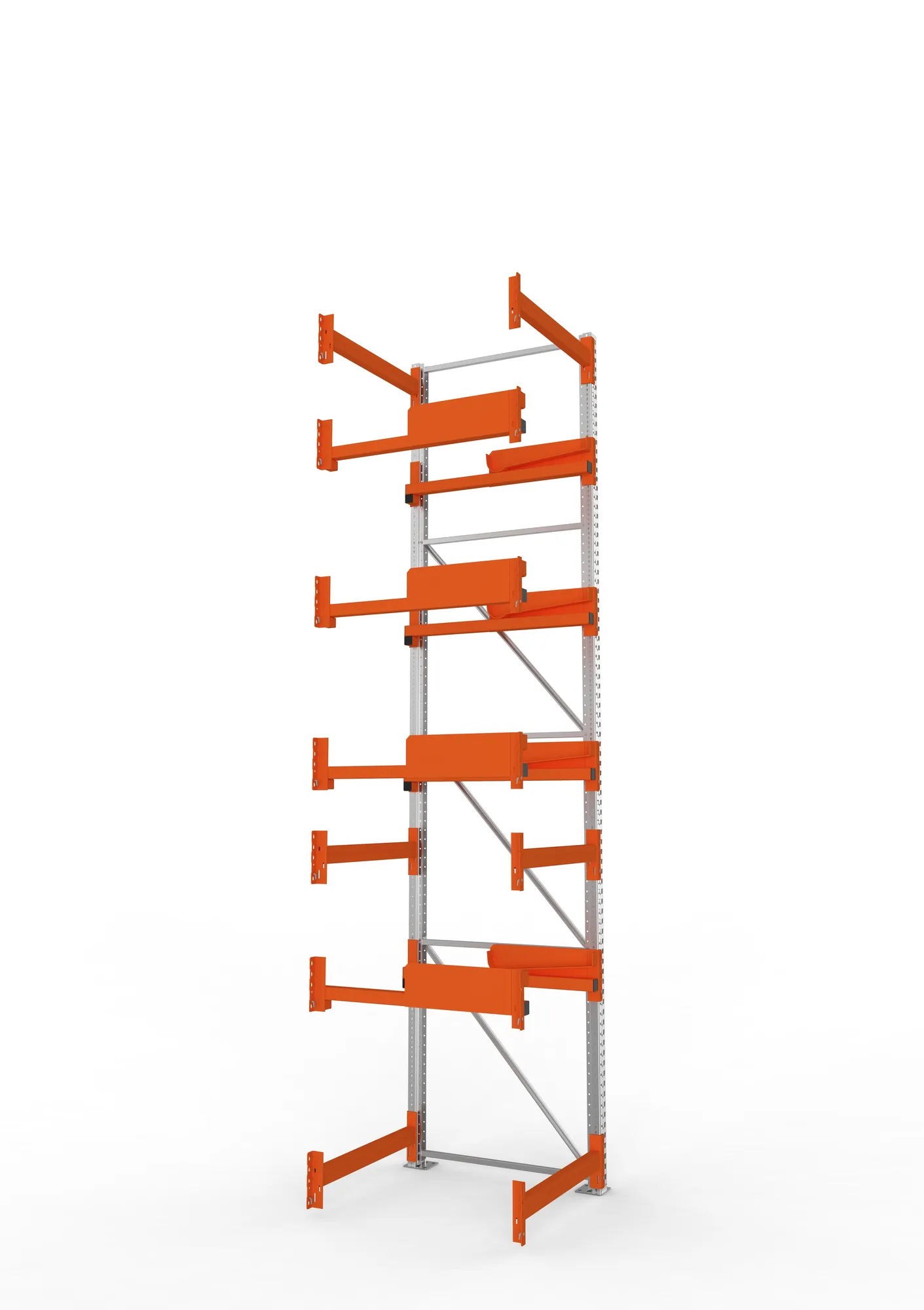 META MULTIPAL | Kabeltrommelregal | Anbauregal | 4400 x 900 x 1100 mm | Feldlast 5500 kg | 4 Ebenen | Typ 2 | RAL 5010