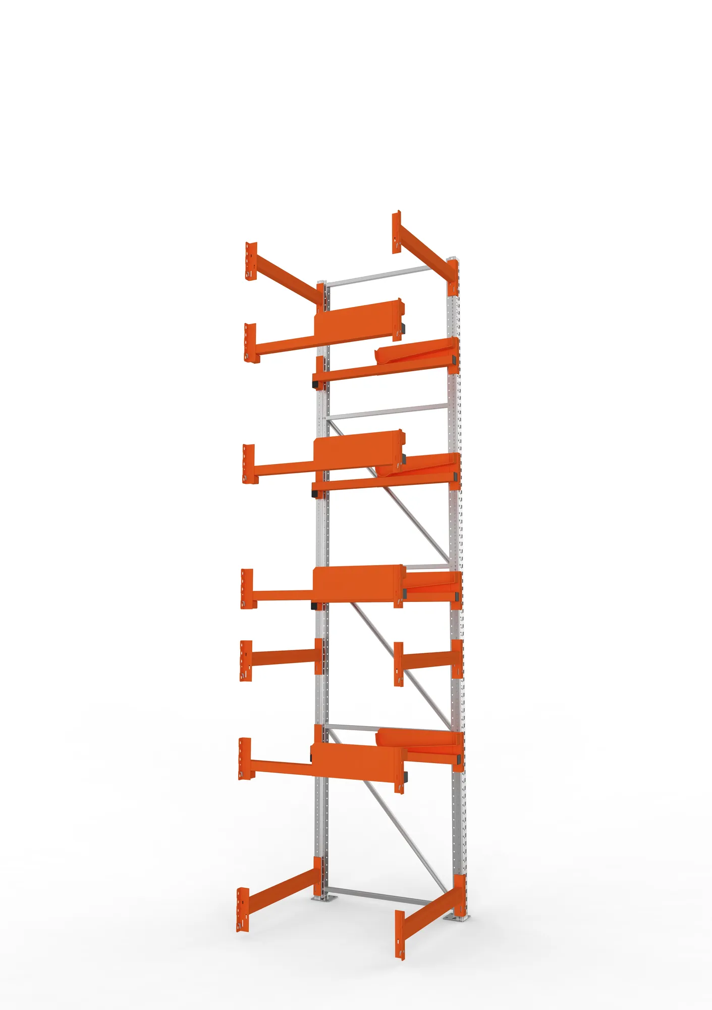 META MULTIPAL | Kabeltrommelregal | Anbauregal | 4400 x 900 x 1100 mm | Feldlast 5500 kg | 4 Ebenen | Typ 2 | verzinkt