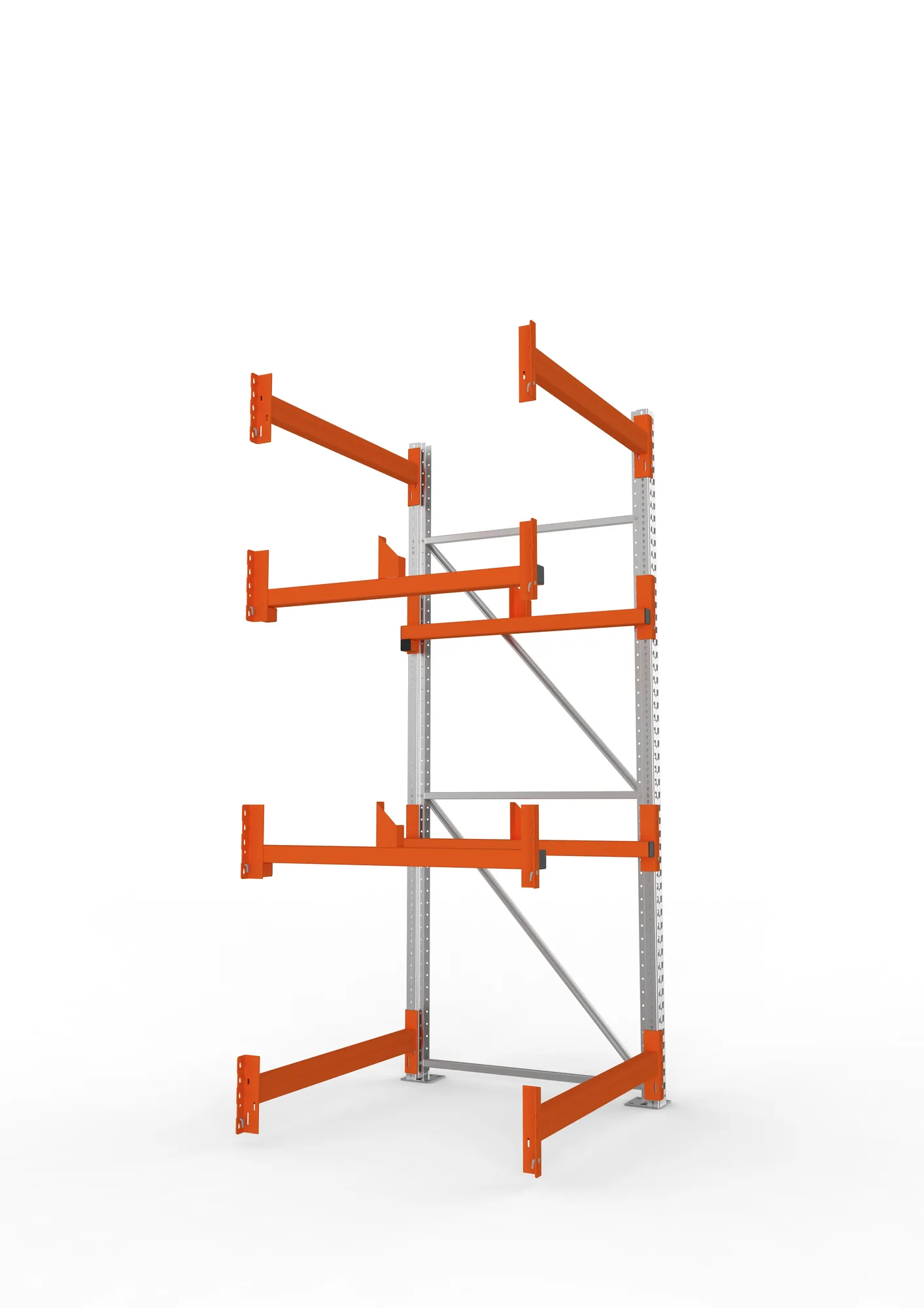 META MULTIPAL | Kabeltrommelregal | Anbauregal | 2700 x 1100 x 1100 mm | Feldlast 4000 kg | 2 Ebenen | Typ 1 | verzinkt