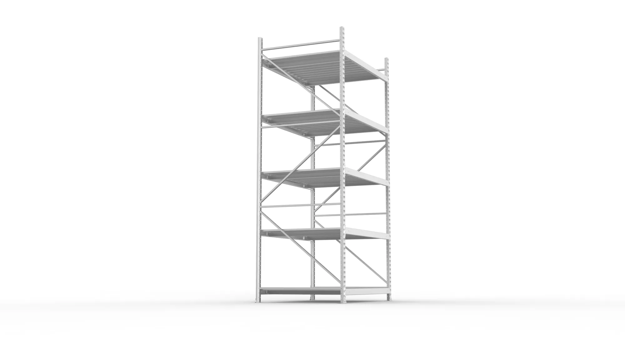 META MINI-RACK Weitspannregal | Grundregal | 3000 x 1400 x 1050 mm | Fachlast 600 kg | Stahlpaneelböden | 5 Ebenen