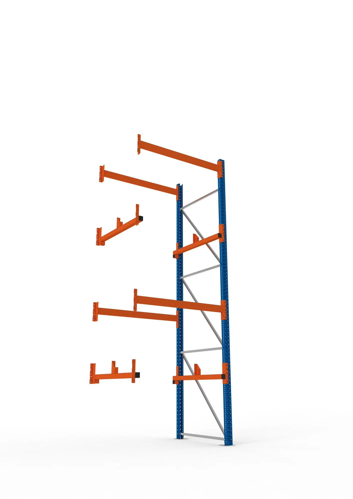 META MULTIPAL | Kabeltrommelregal | Anbauregal | 3800 x 1300 x 1100 mm | Feldlast 4000 kg | 2 Ebenen | Typ 1 | RAL 5010