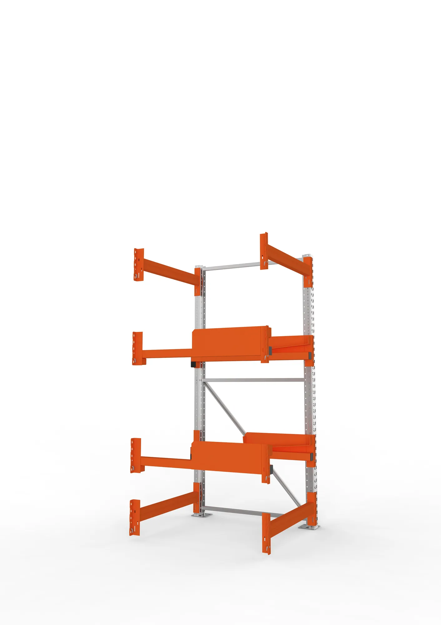 META MULTIPAL | Kabeltrommelregal | Anbauregal | 2200 x 900 x 1100 mm | Feldlast 4000 kg | 2 Ebenen | Typ 2 | verzinkt