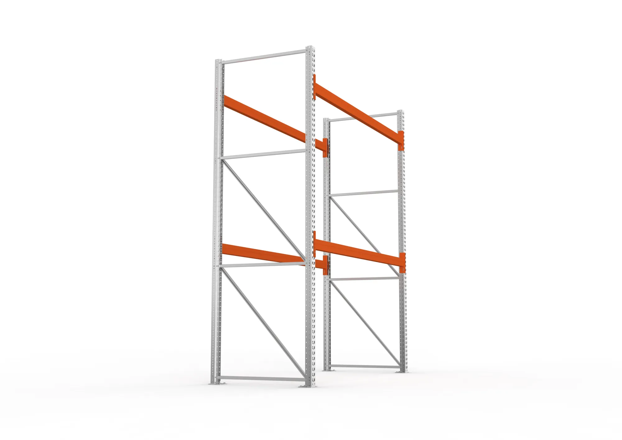 META MULTIPAL | Palettenregal | Grundregal | 3300 x 2700 x 1100 mm | Fachlast 780 kg | 3 Ebenen | 9 Paletten | verzinkt