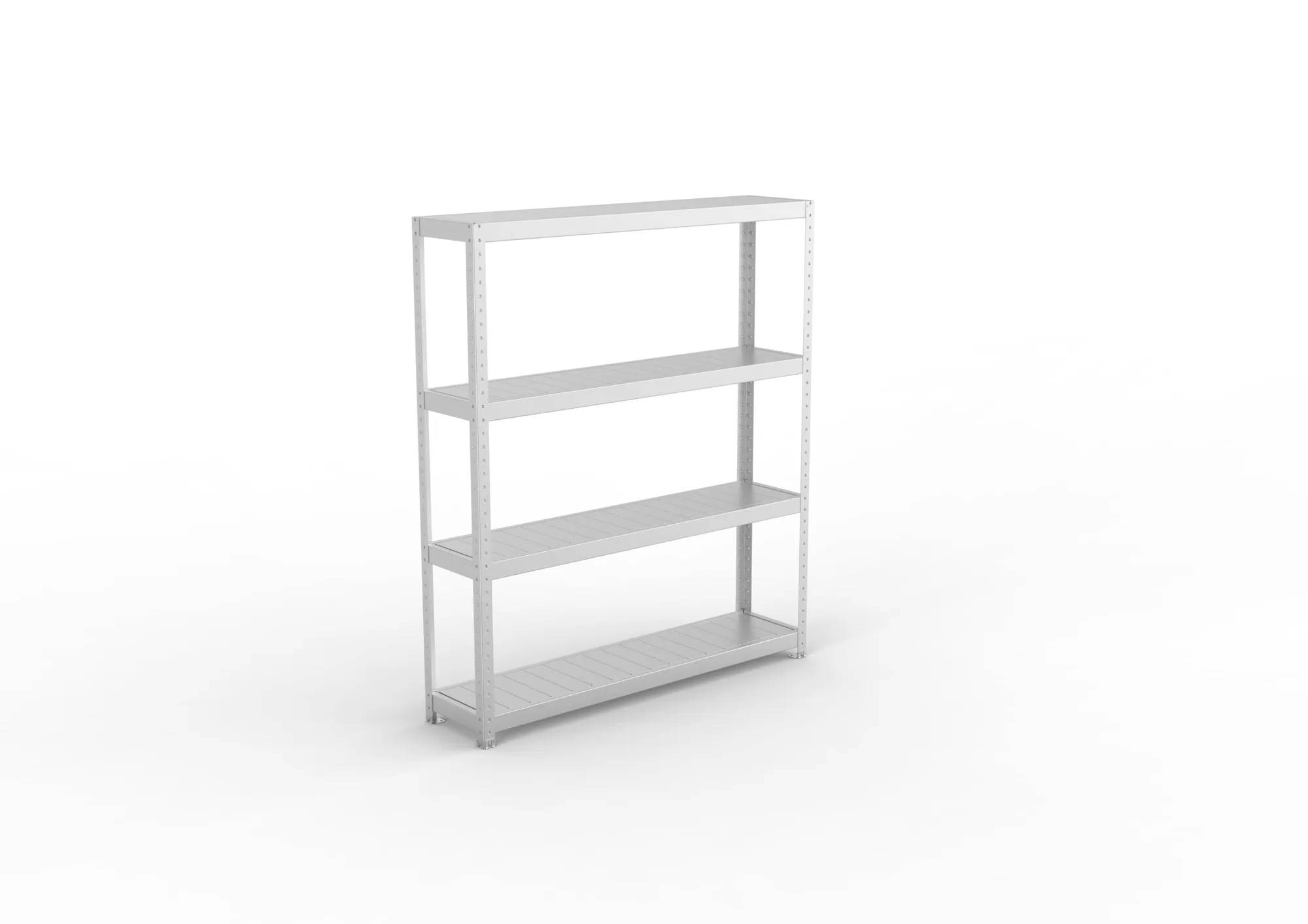 META SPEED-RACK Weitspannregal | Komplettregal | 1970 x 1700 x 400 mm | Fachlast 500 kg | Stahlpaneelböden | 4 Ebenen