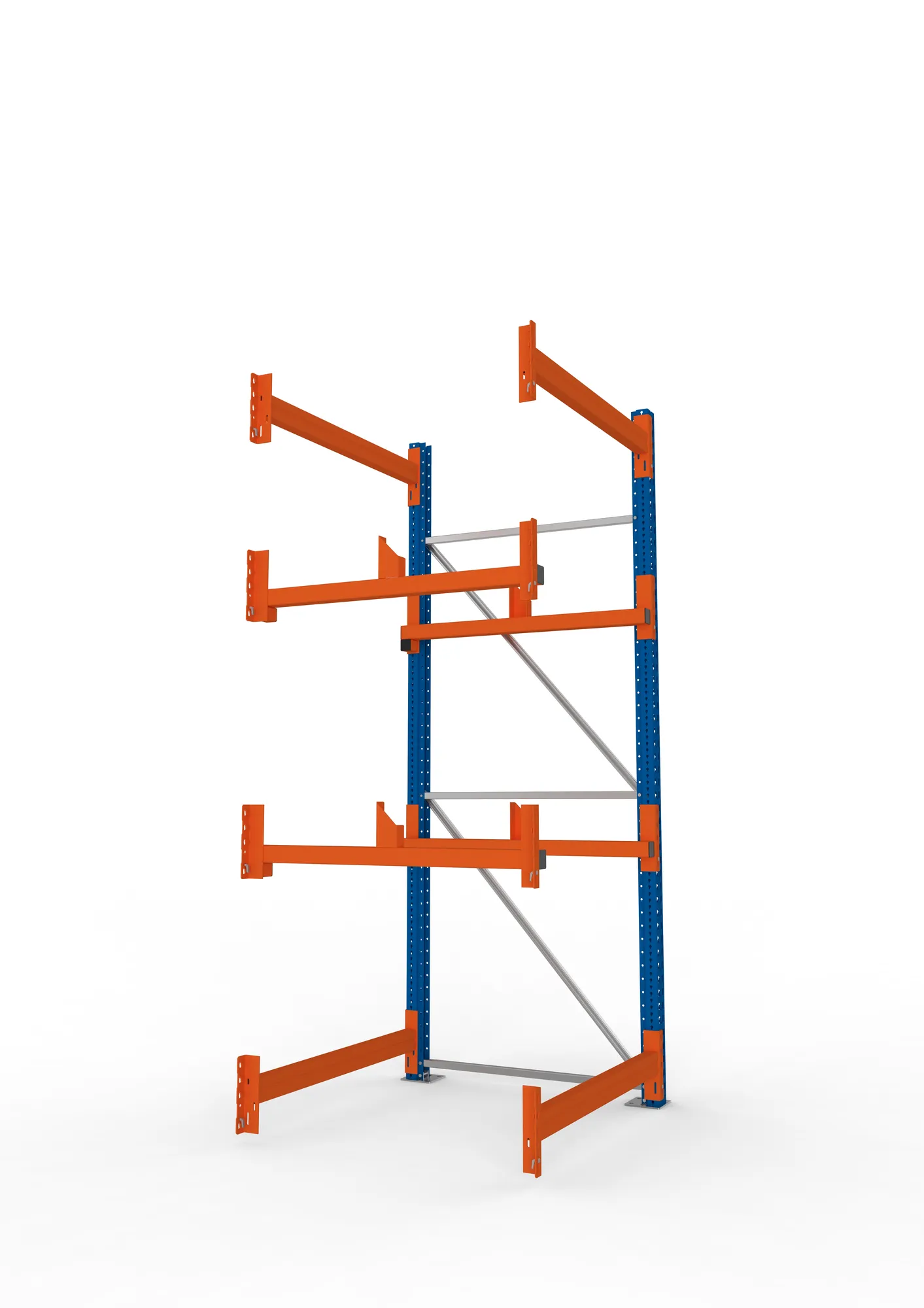 META MULTIPAL | Kabeltrommelregal | Anbauregal | 2700 x 1100 x 1100 mm | Feldlast 4000 kg | 2 Ebenen | Typ 1 | RAL 5010