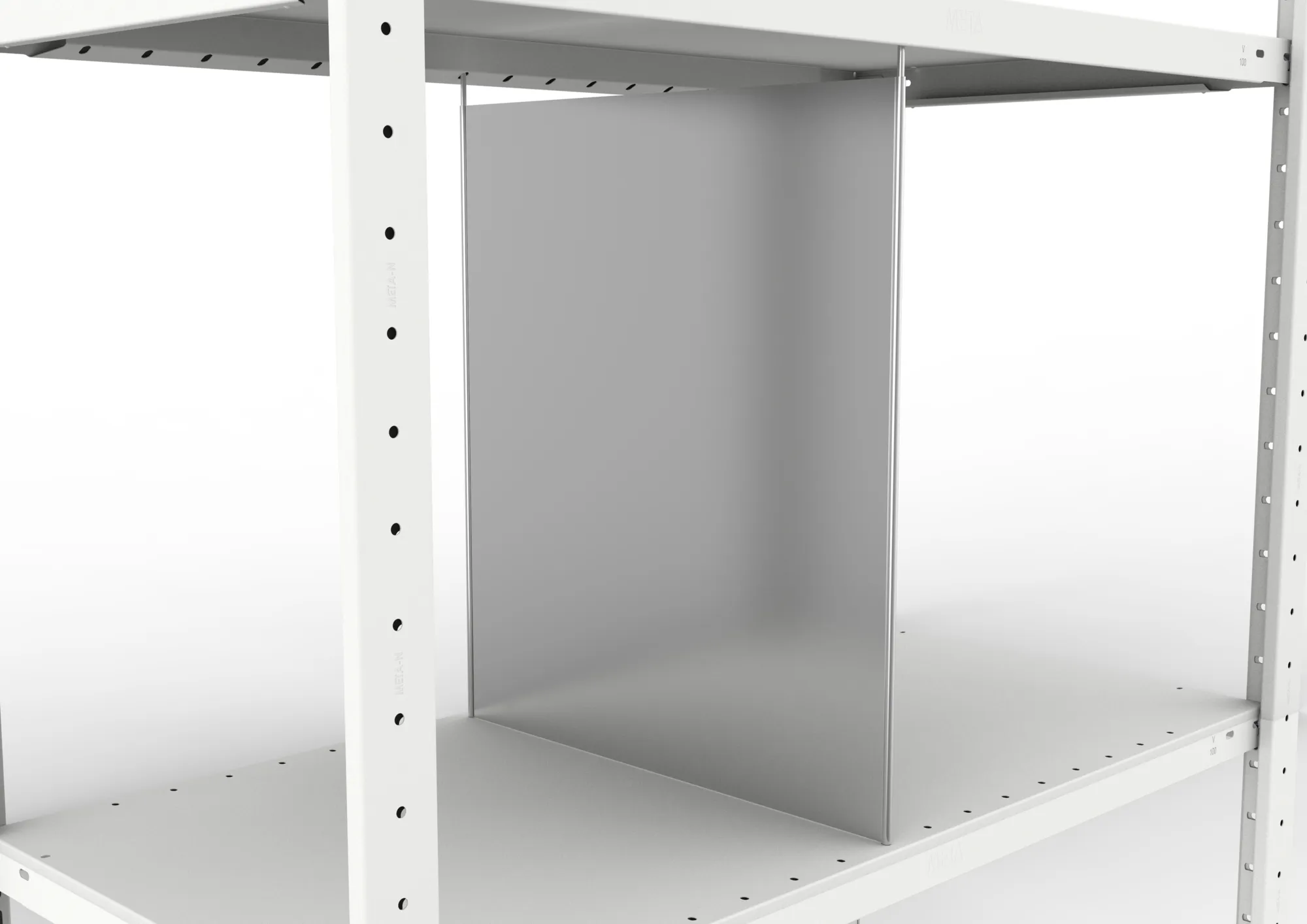 10x Fachteiler durchgehend | 600 x 500 mm | verzinkt